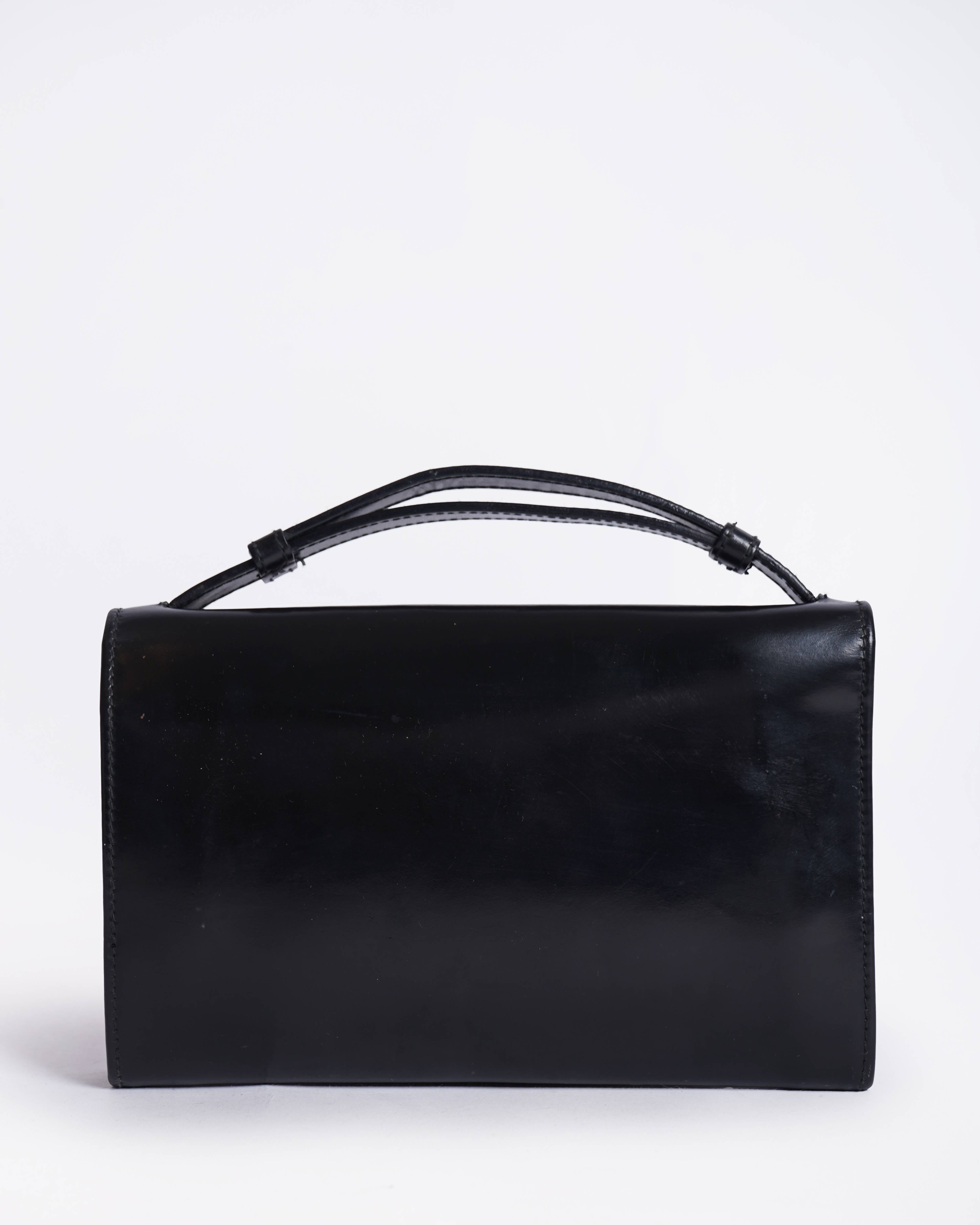 Salvatore Ferragamo Black Rectangular Mini HandBag
