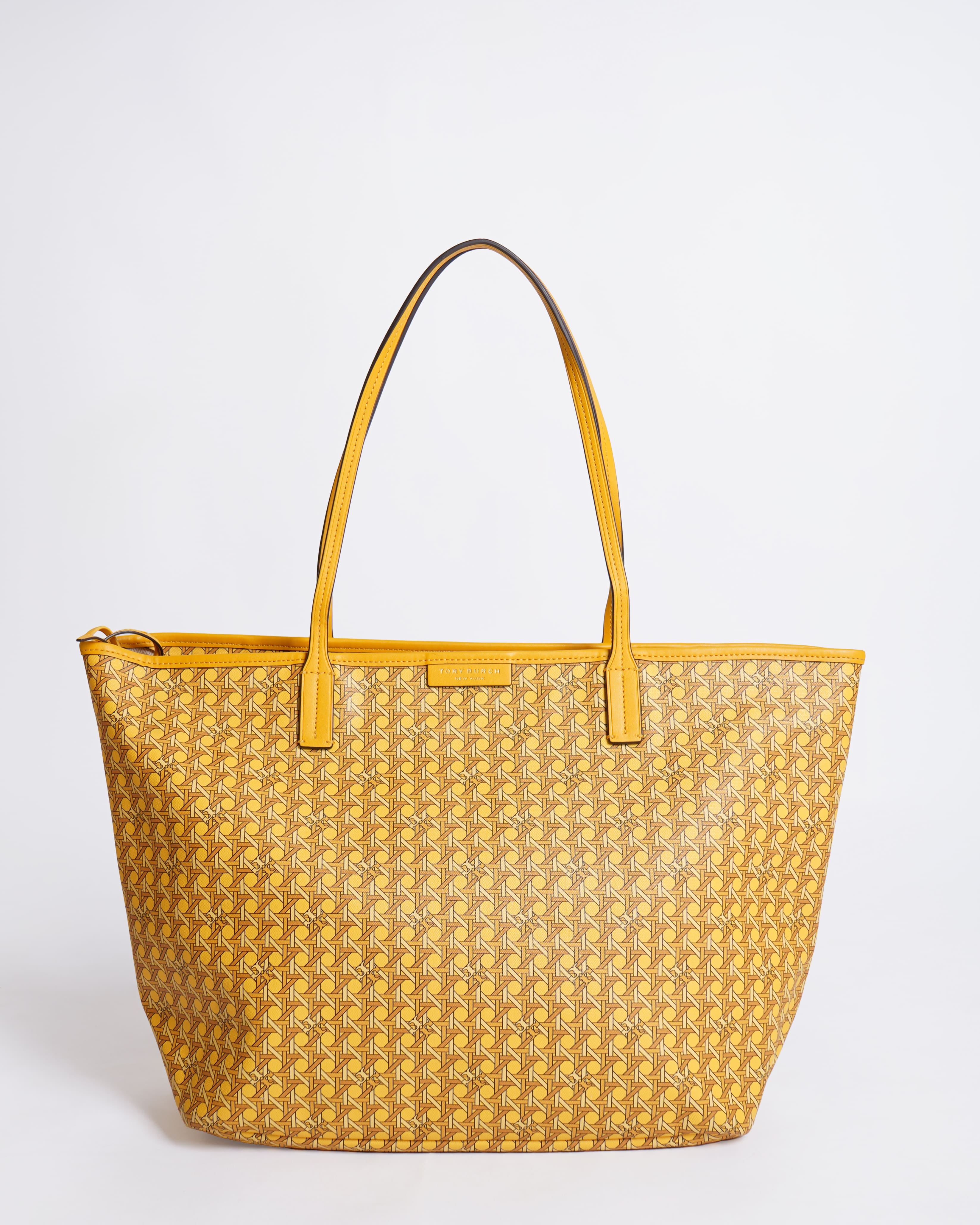 Tory burch ever ready zip tote bag in yellow