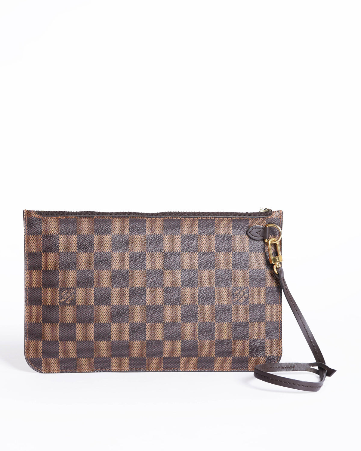 Louis Vuitton Damier Ebene Neverfull Pouch Wristlet