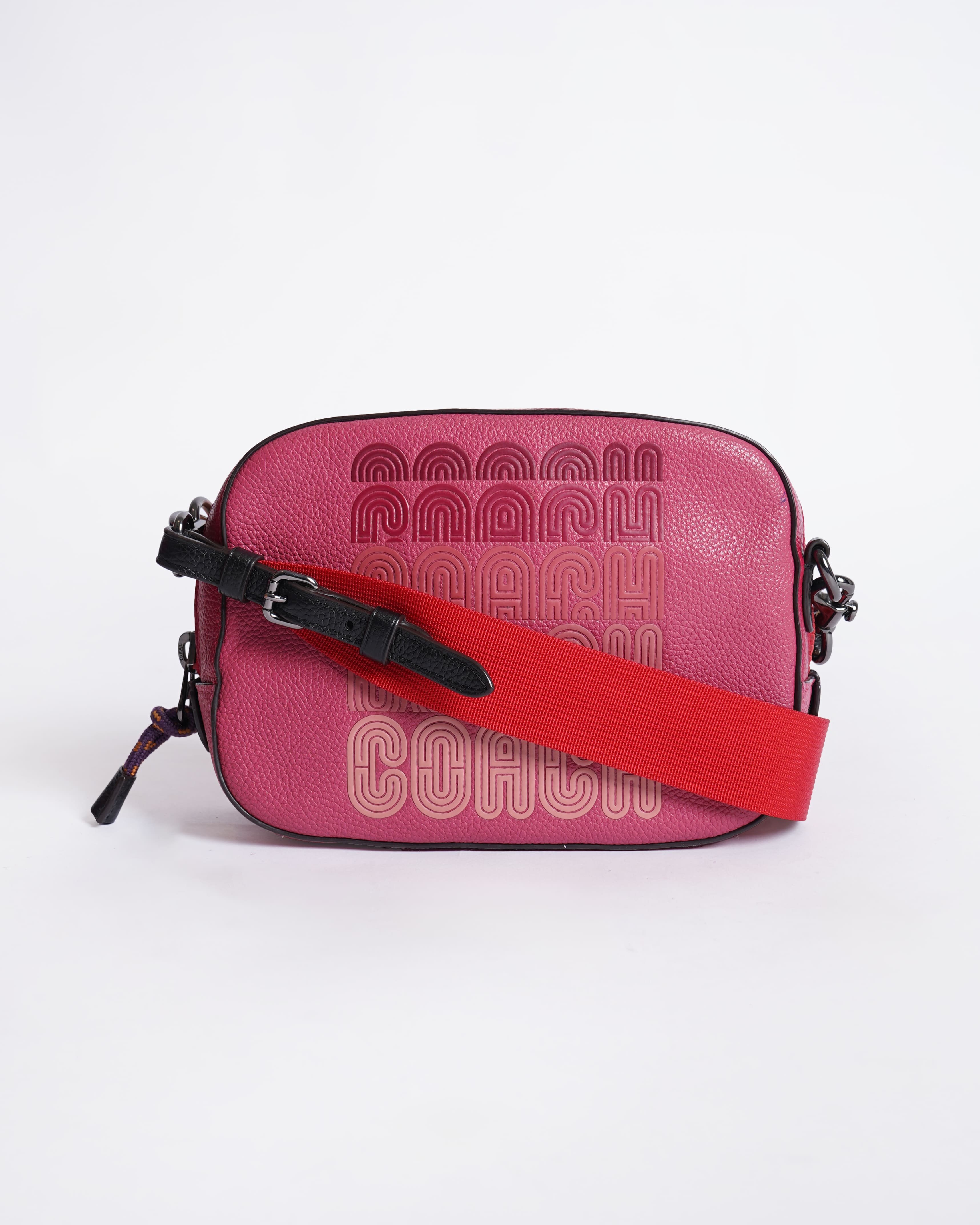 Coach Camera bag with coach print in Pink