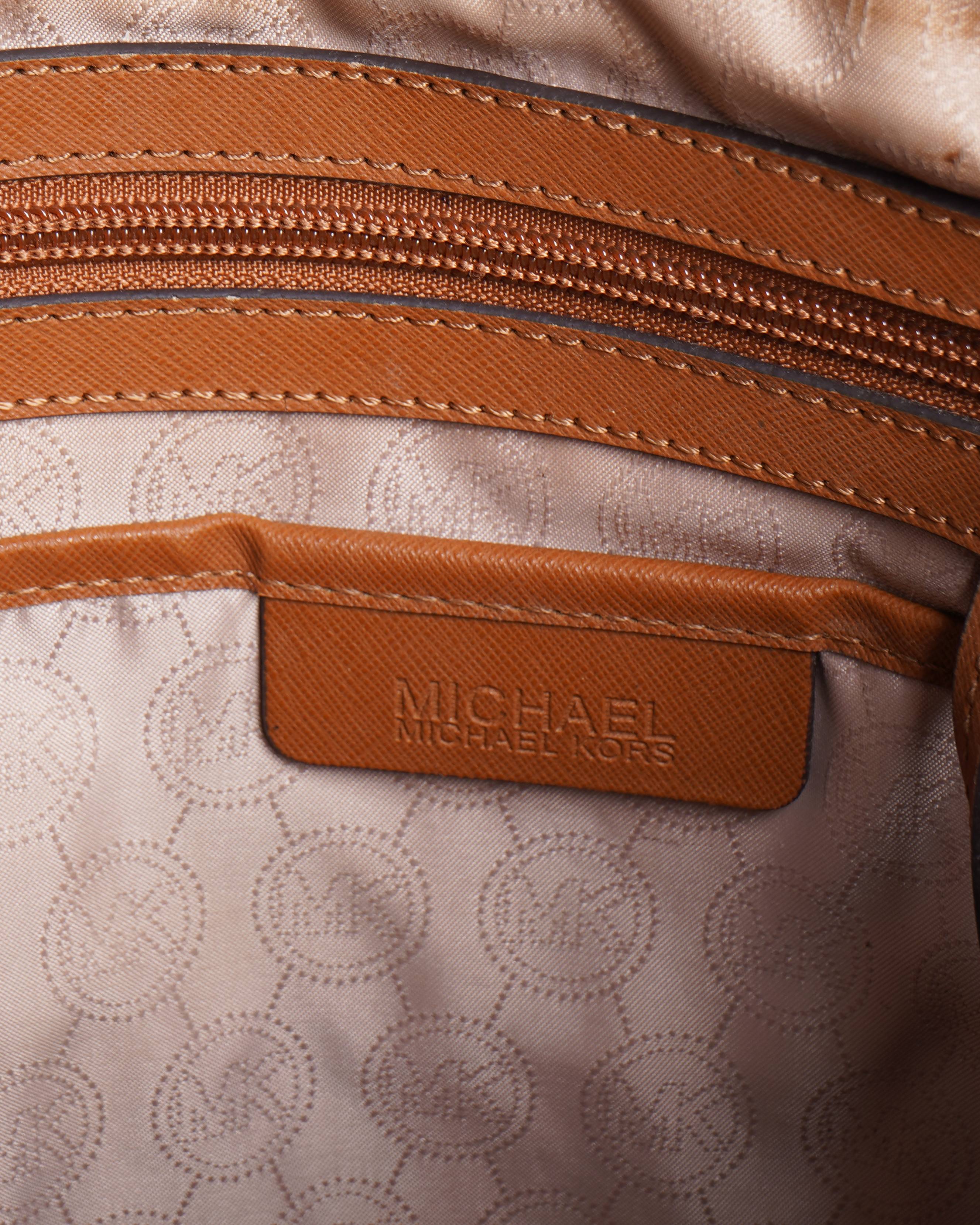 Michael Kors Brown saffiano leather tote bag