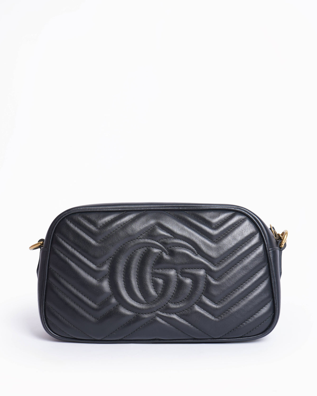 GUCCI Black Marmot GG Small Camera Crossbody Shoulder Bag