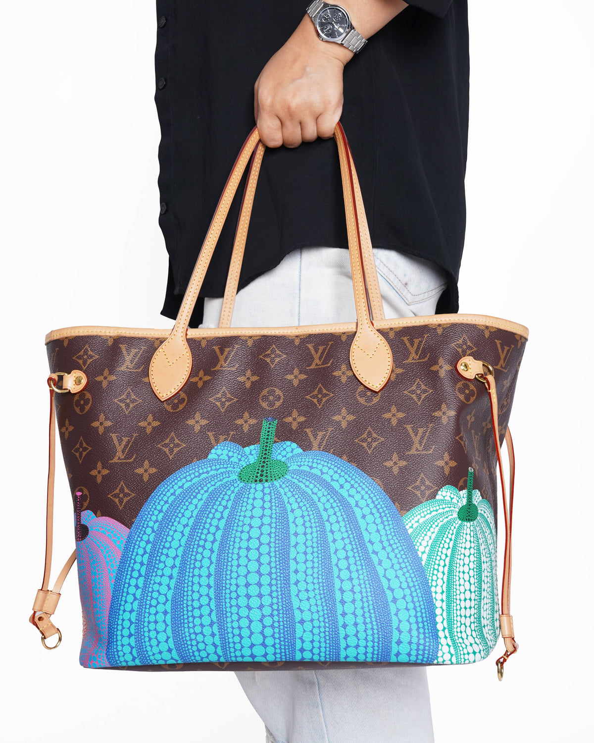 New Louis Vuitton X Yayoi kusama neverfull tote bag