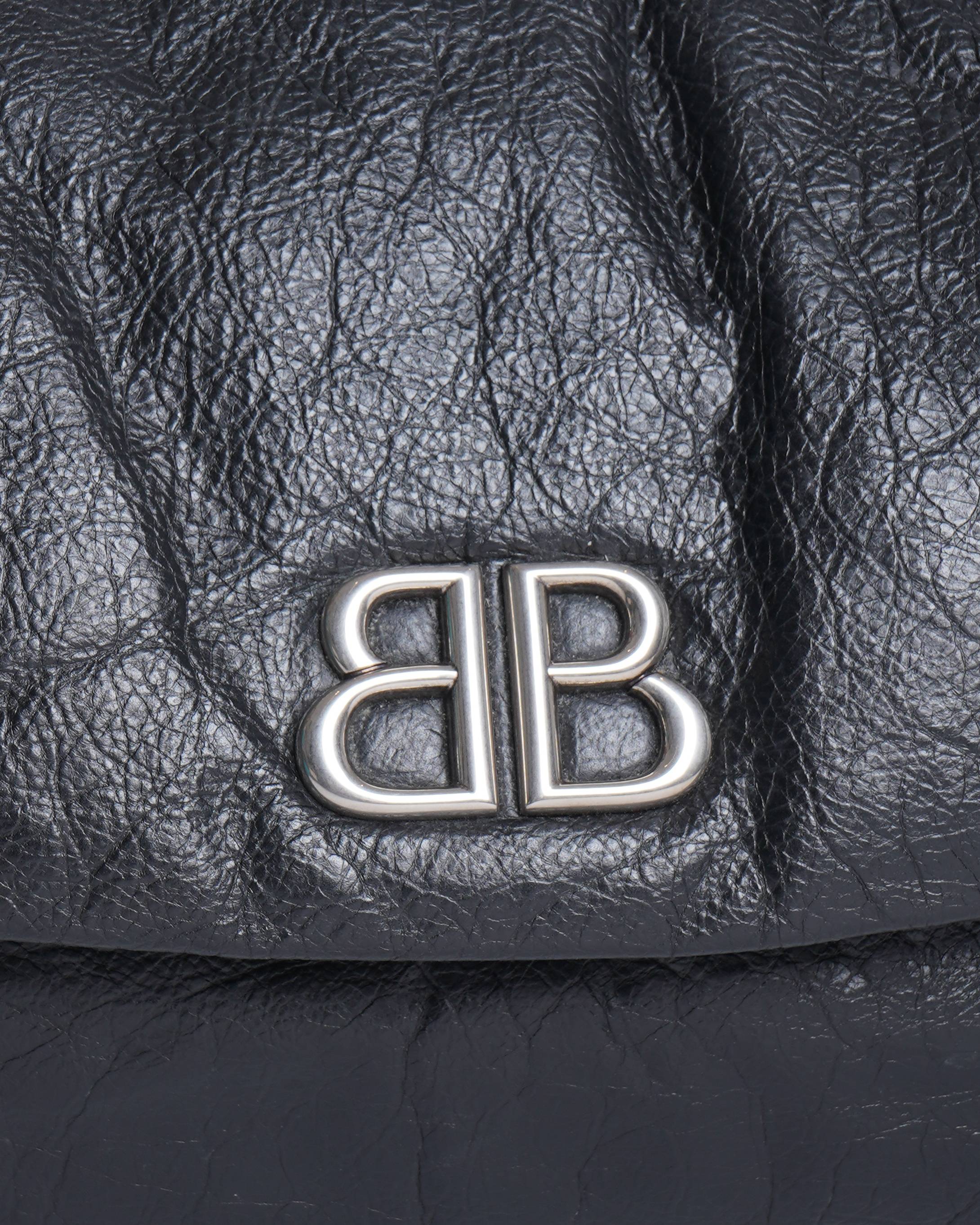 Balenciaga monaco chain strap shoulder bag in black