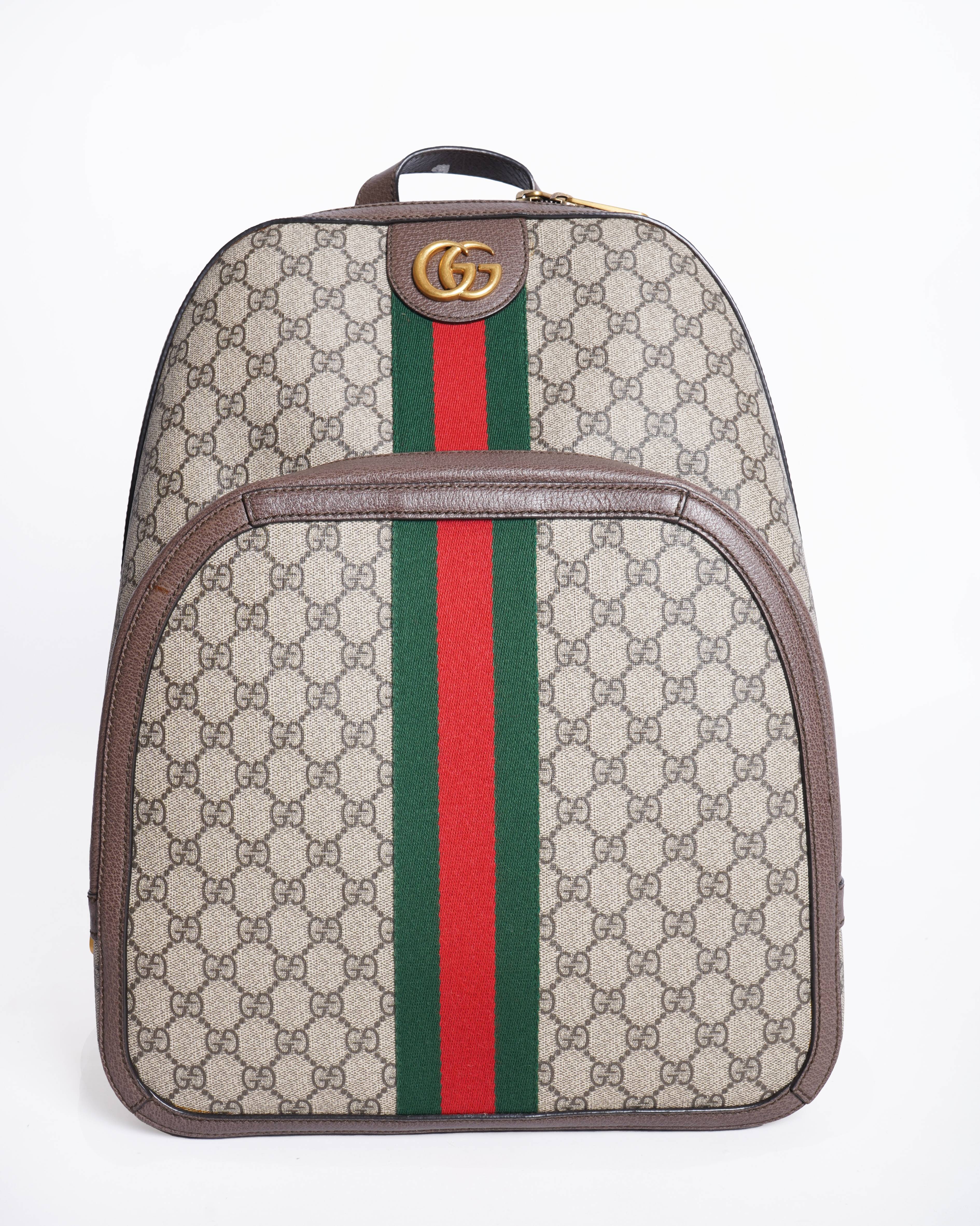 Gucci Ophidia Medium Backpack In Brown