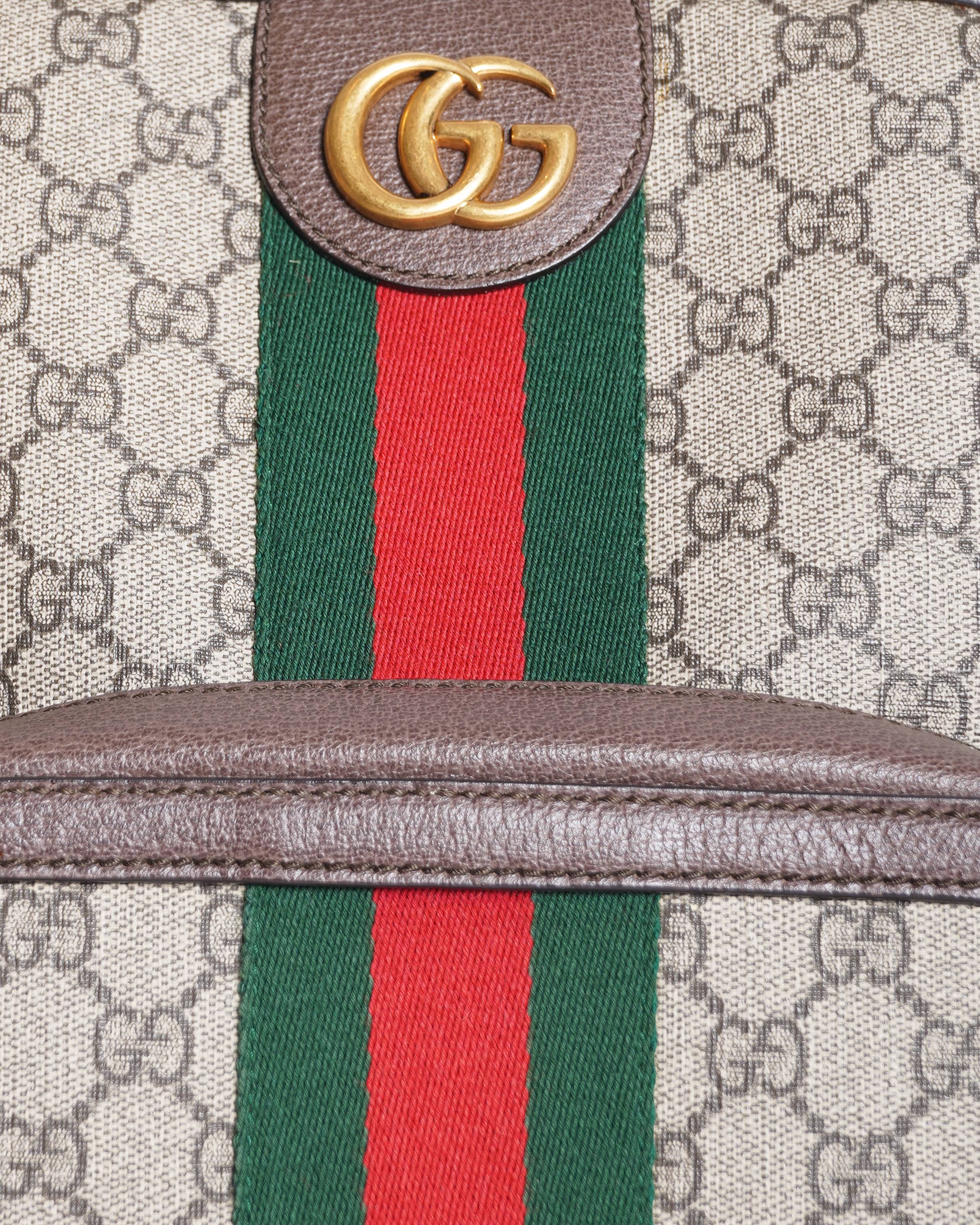 Gucci Ophidia Medium Backpack In Brown