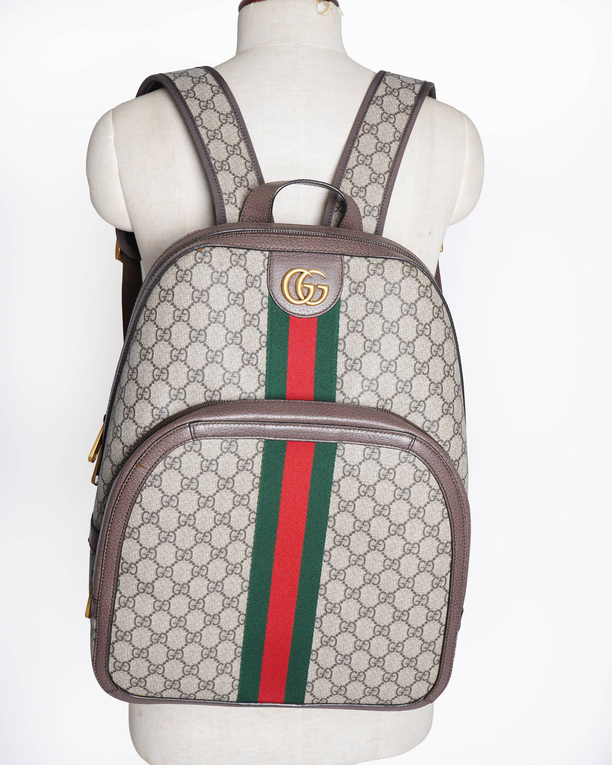 Gucci Ophidia Medium Backpack In Brown