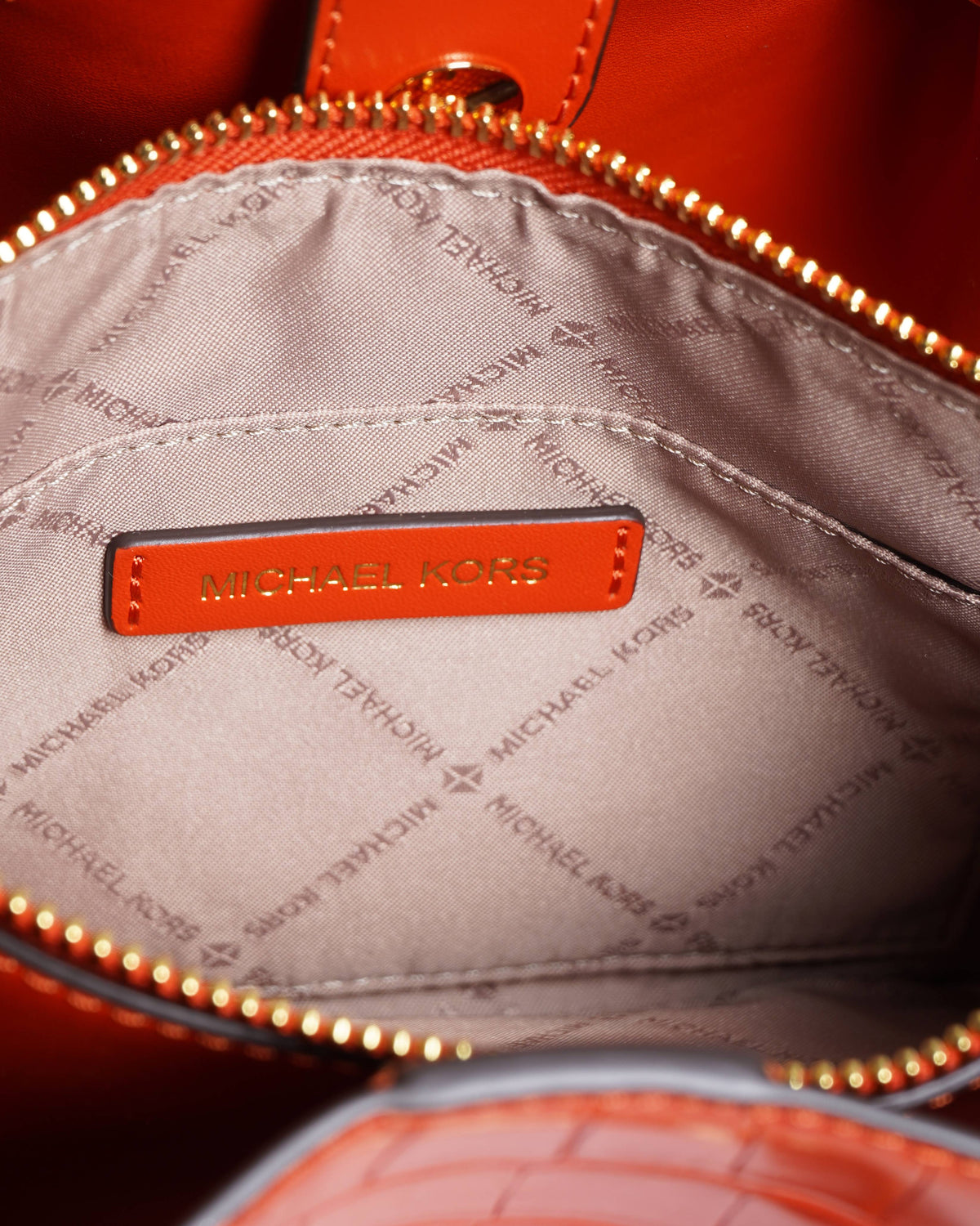 New Michael Kors Carson Small Crocodile Embossed Satchel Bag