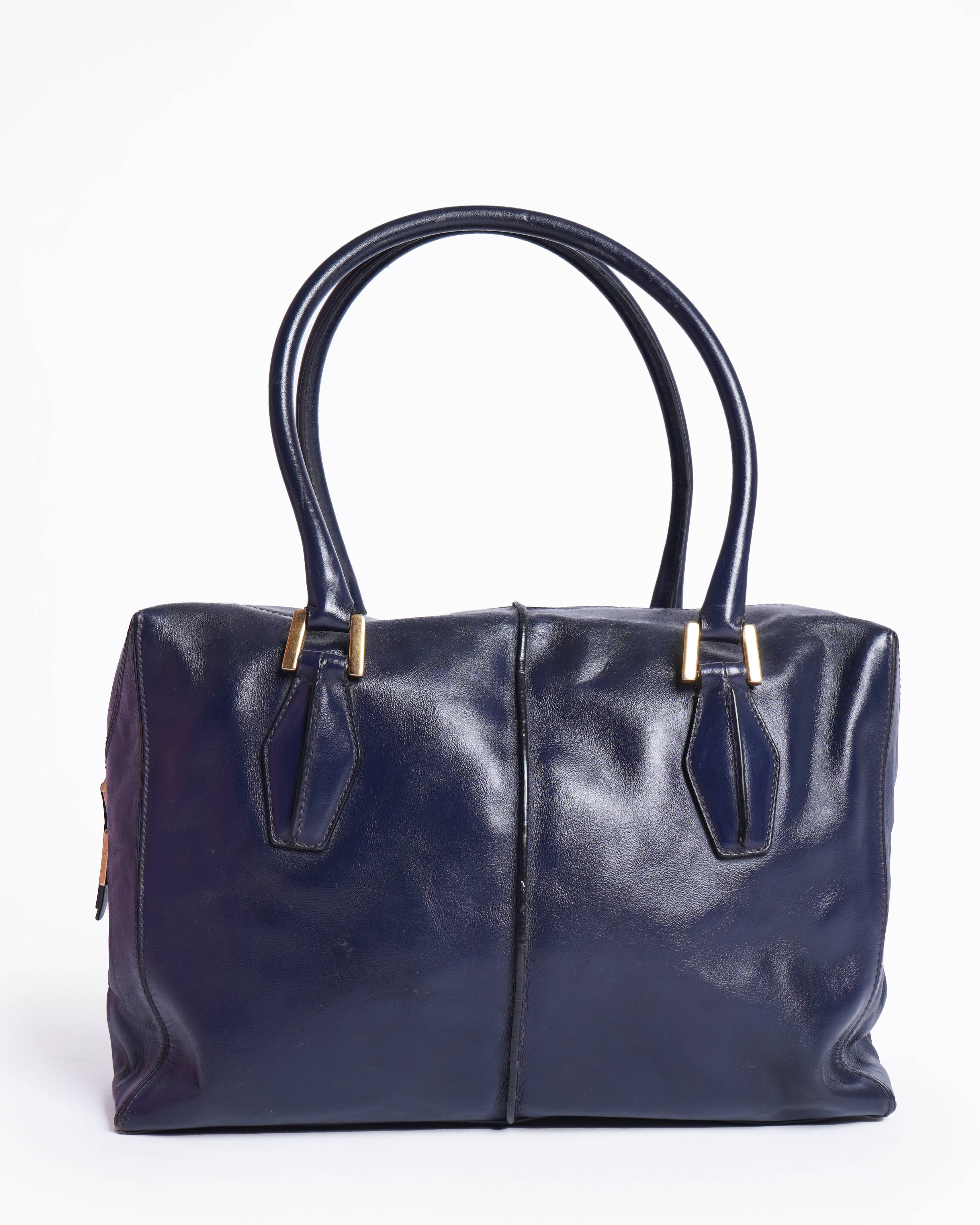 Tod’s Bag Ink blue leather handbag