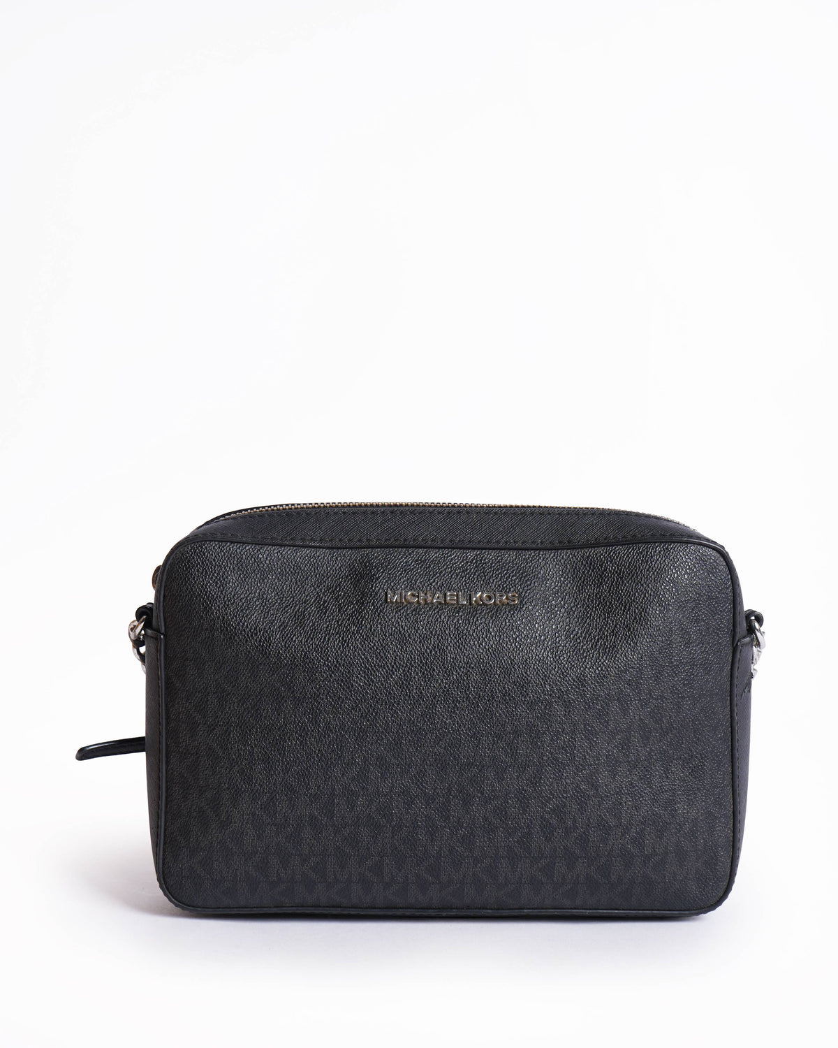 Michael Kors Monogram Crossbody Bag In Black