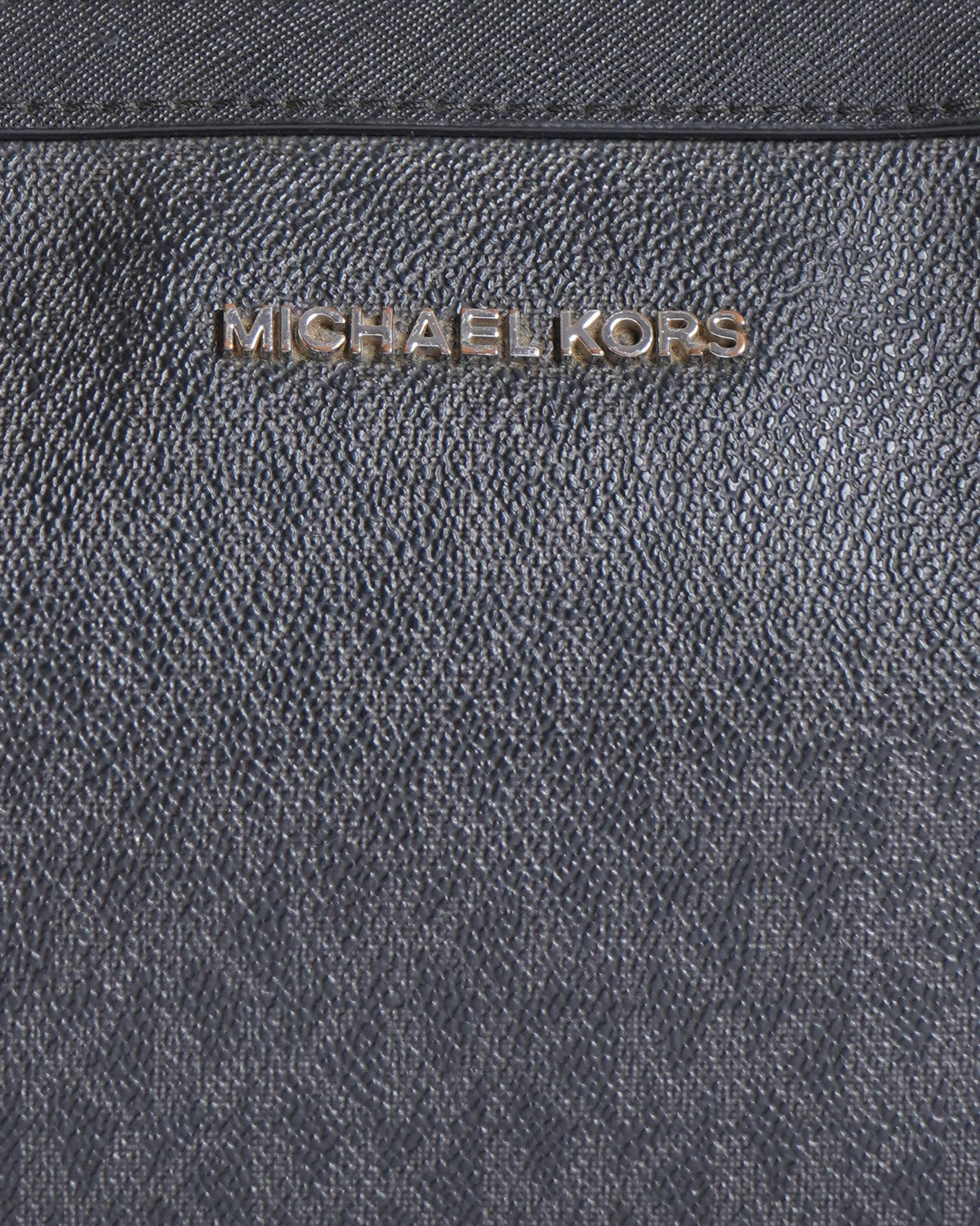 Michael Kors Monogram Crossbody Bag In Black