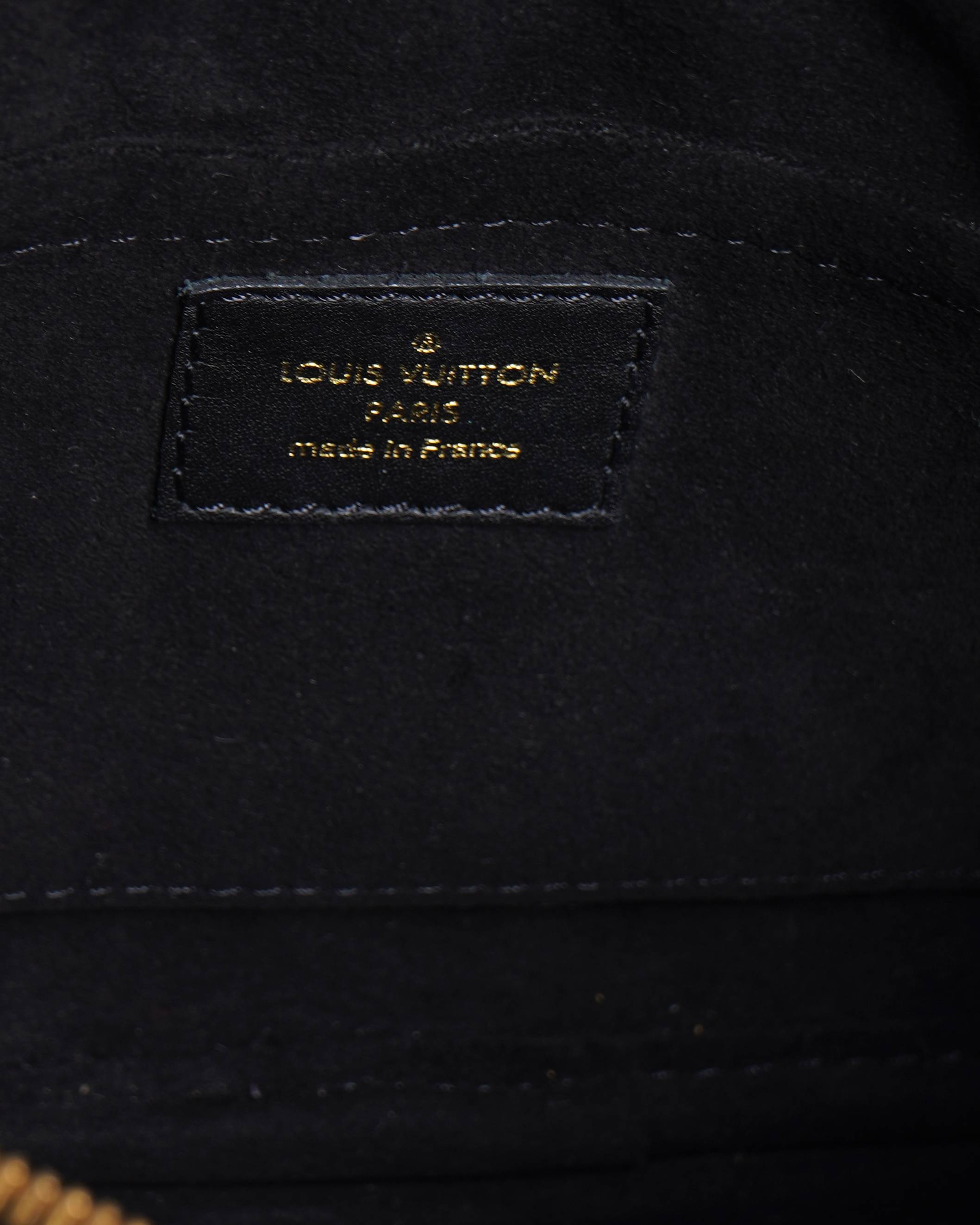 Louis Vuitton calfskin wave camera bag in black