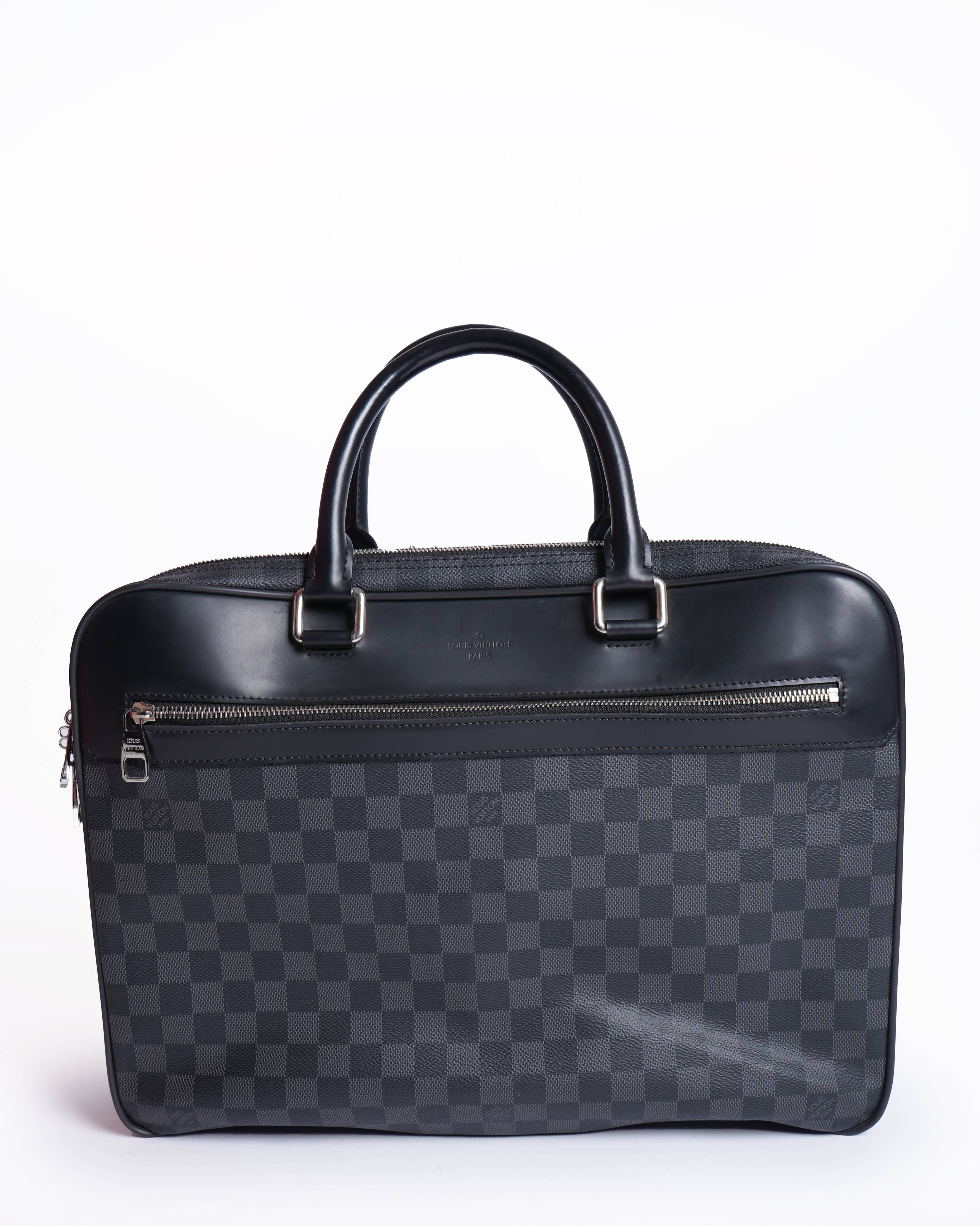 Louis Vuitton Men's Leather Office Bag In Black