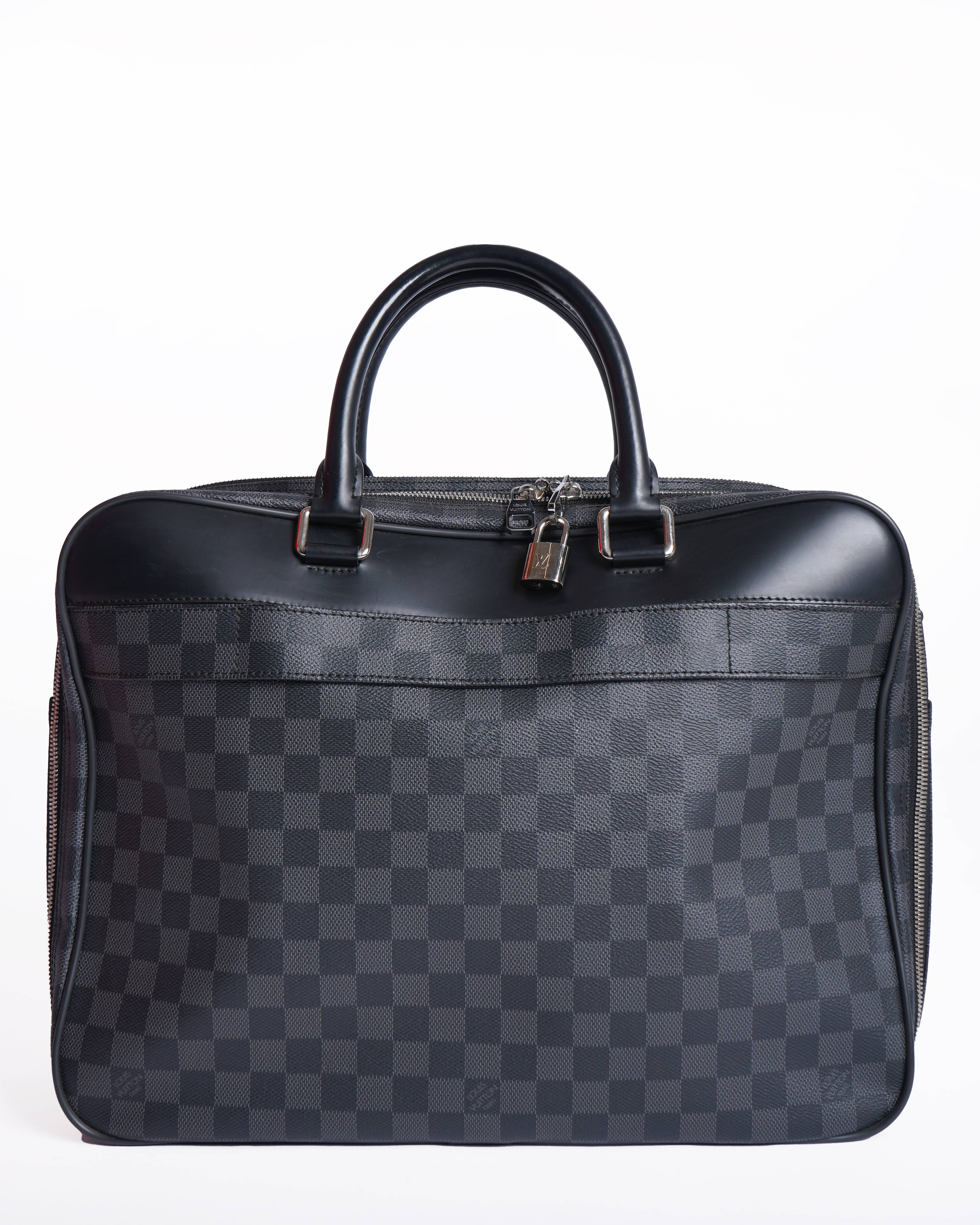 Louis Vuitton Men's Leather Office Bag In Black
