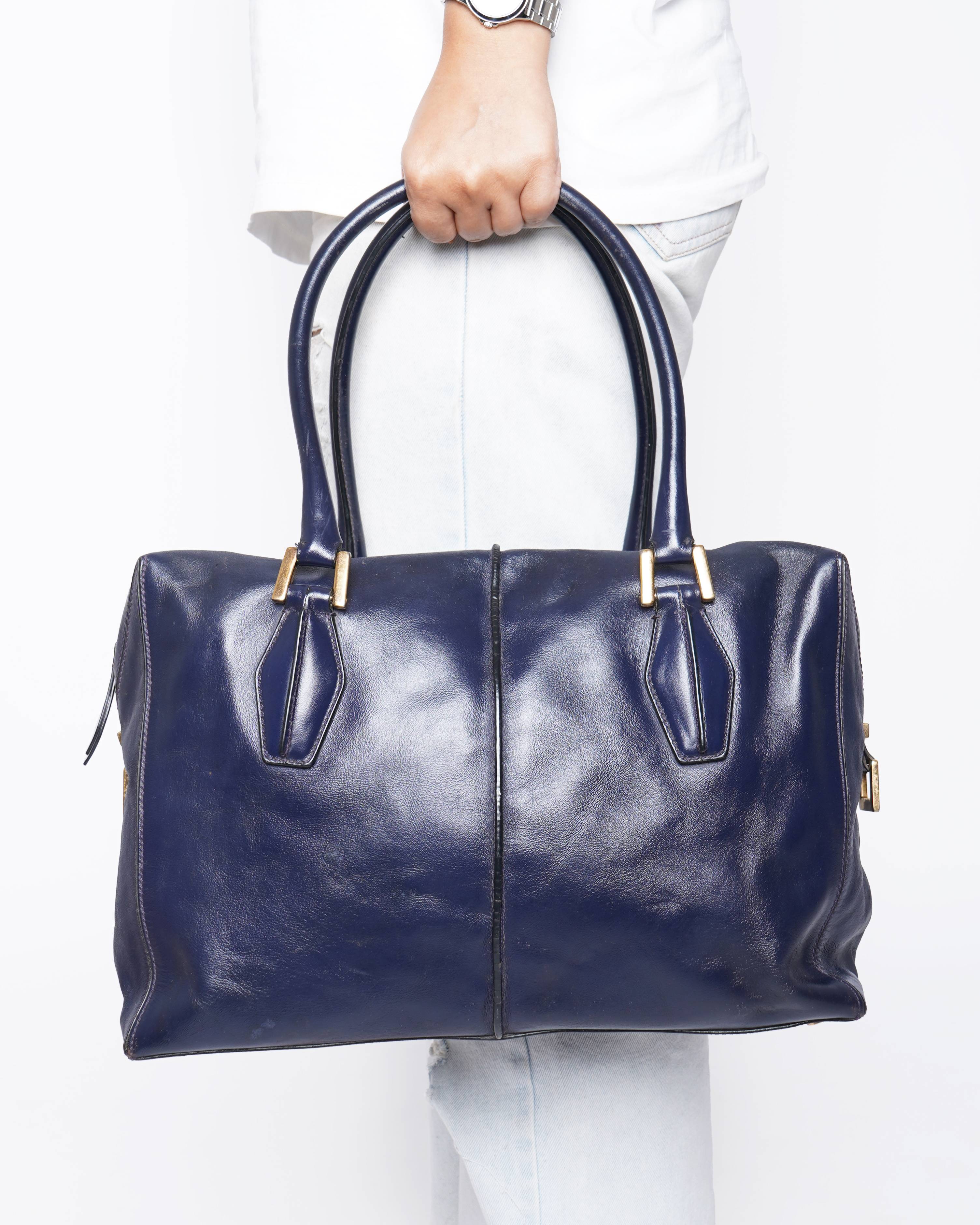 Tod’s Bag Ink blue leather handbag