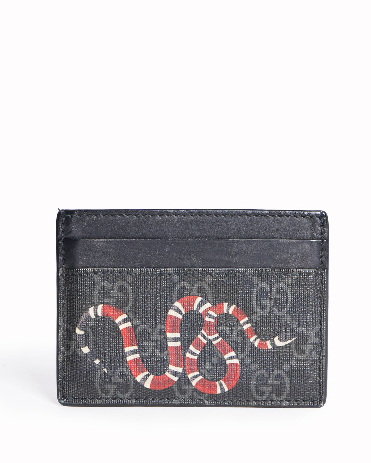 Gucci Kingsnake Print GG Supreme Card Case