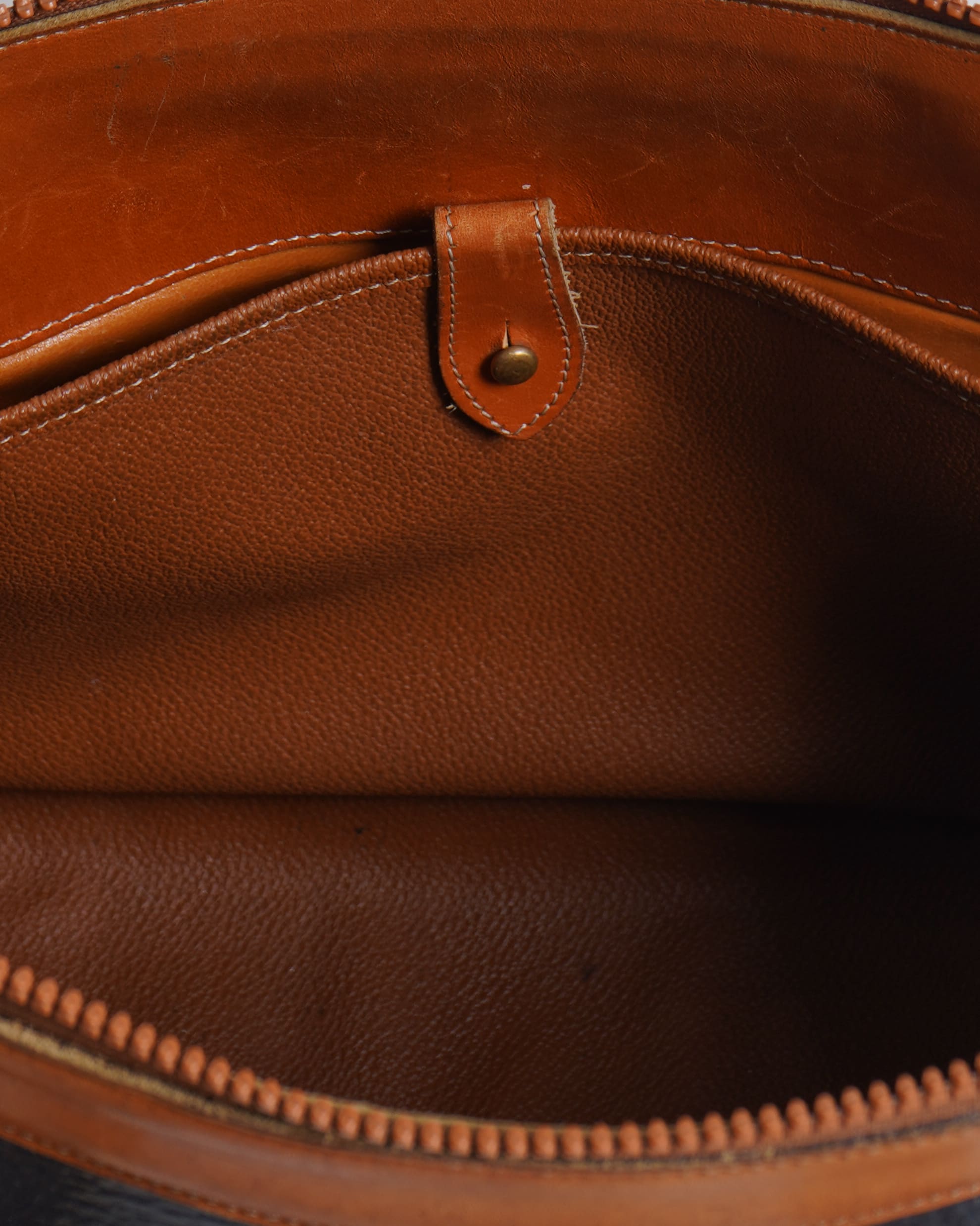 Dooney & Bourke Satchel Blue & Tan Brown Leather Crossbody Bag