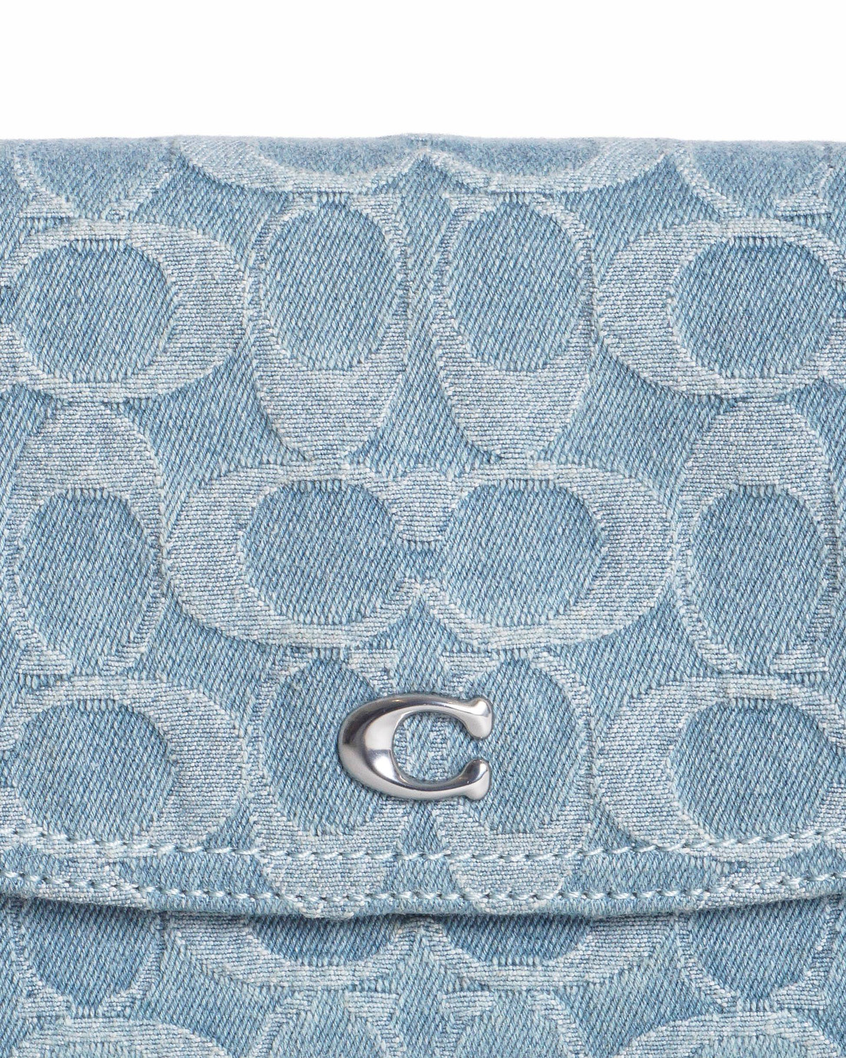 Coach Light Blue Signature Denim Hayden Crossbody Bag
