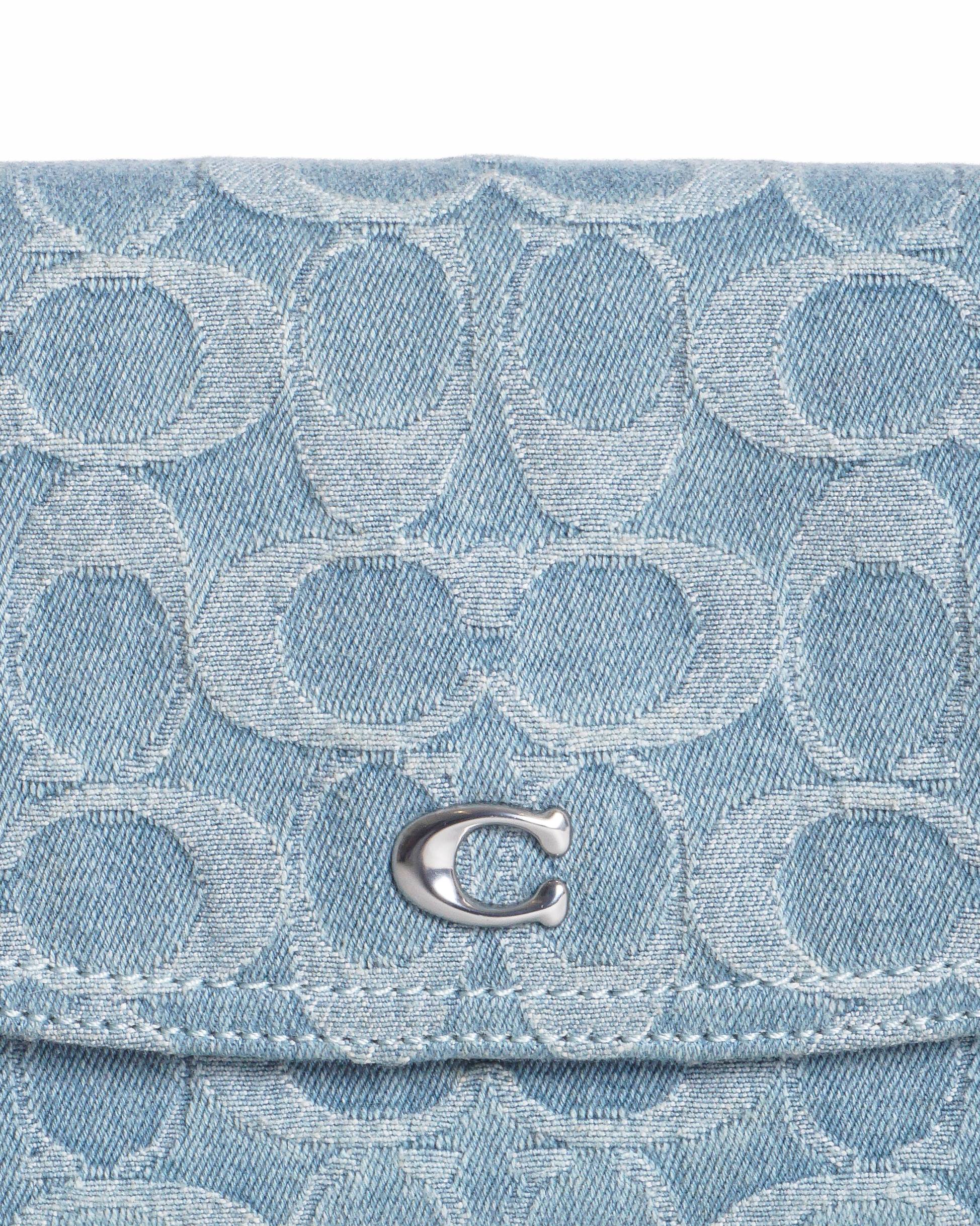Coach Light Blue Signature Denim Hayden Crossbody Bag