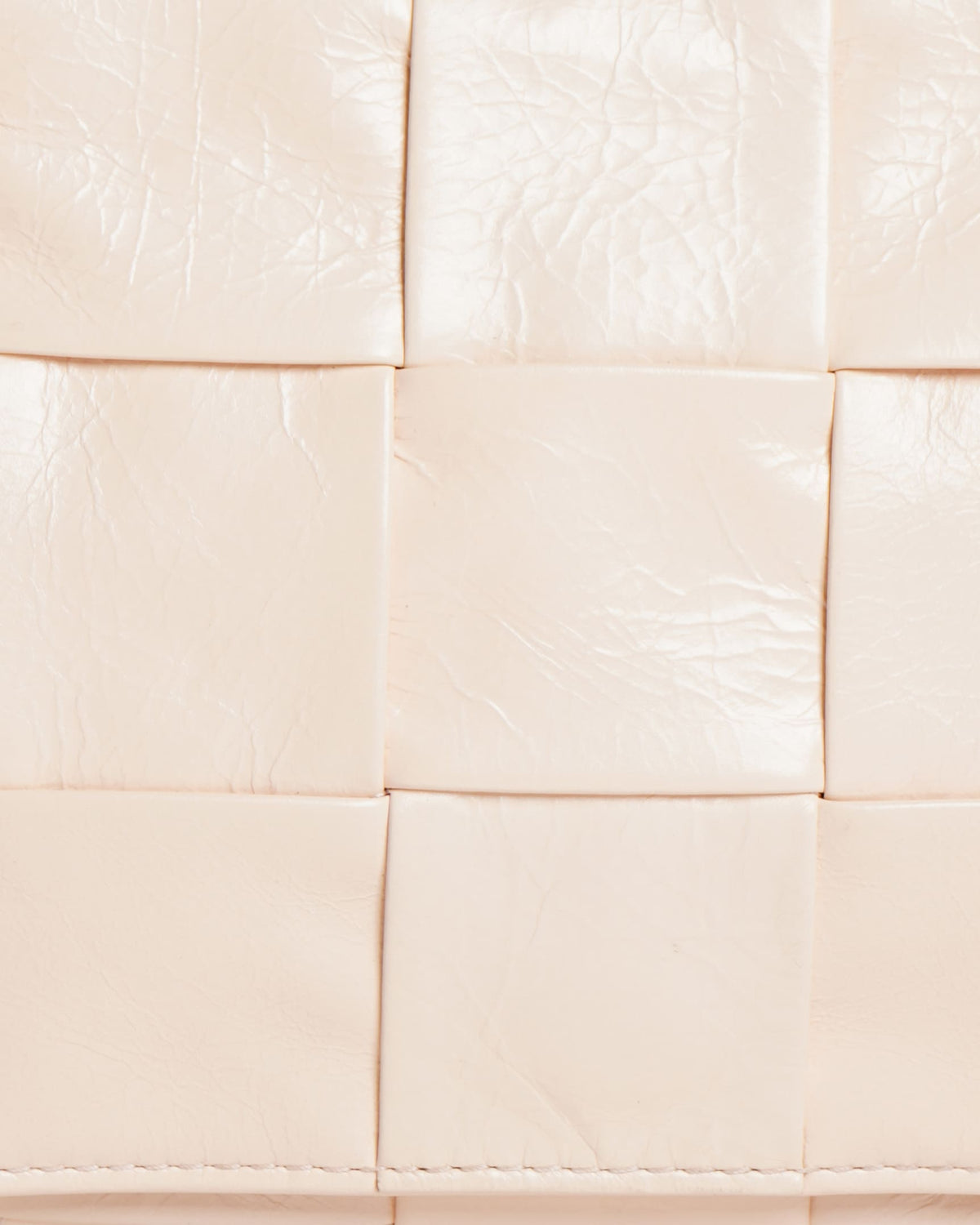 Bottega Veneta Small Cream Intrecciato Leather Cassette Shoulder Bag