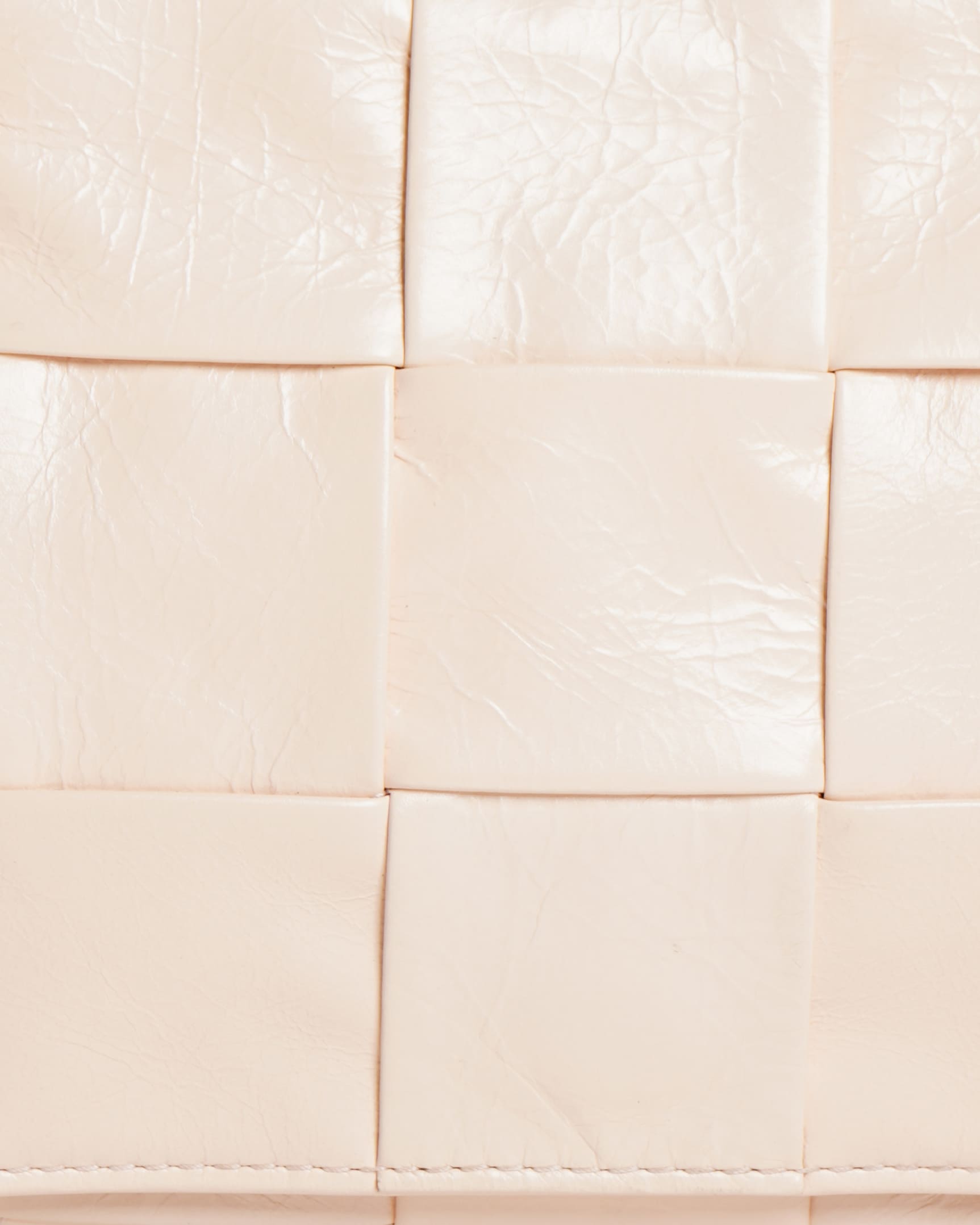 Bottega Veneta Small Cream Intrecciato Leather Cassette Shoulder Bag