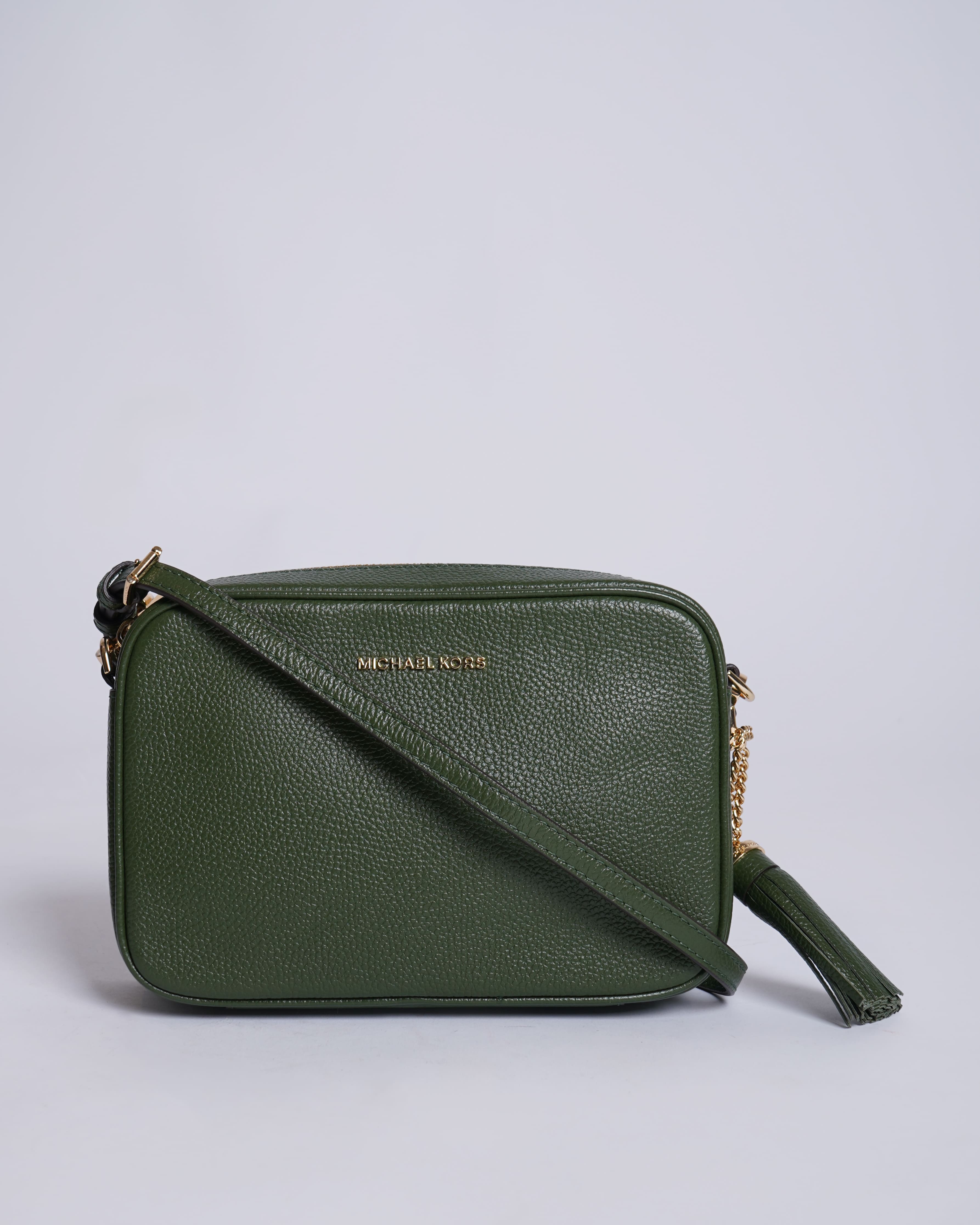 New Michael Kors Estelle Micro Pebbled Leather Crossbody