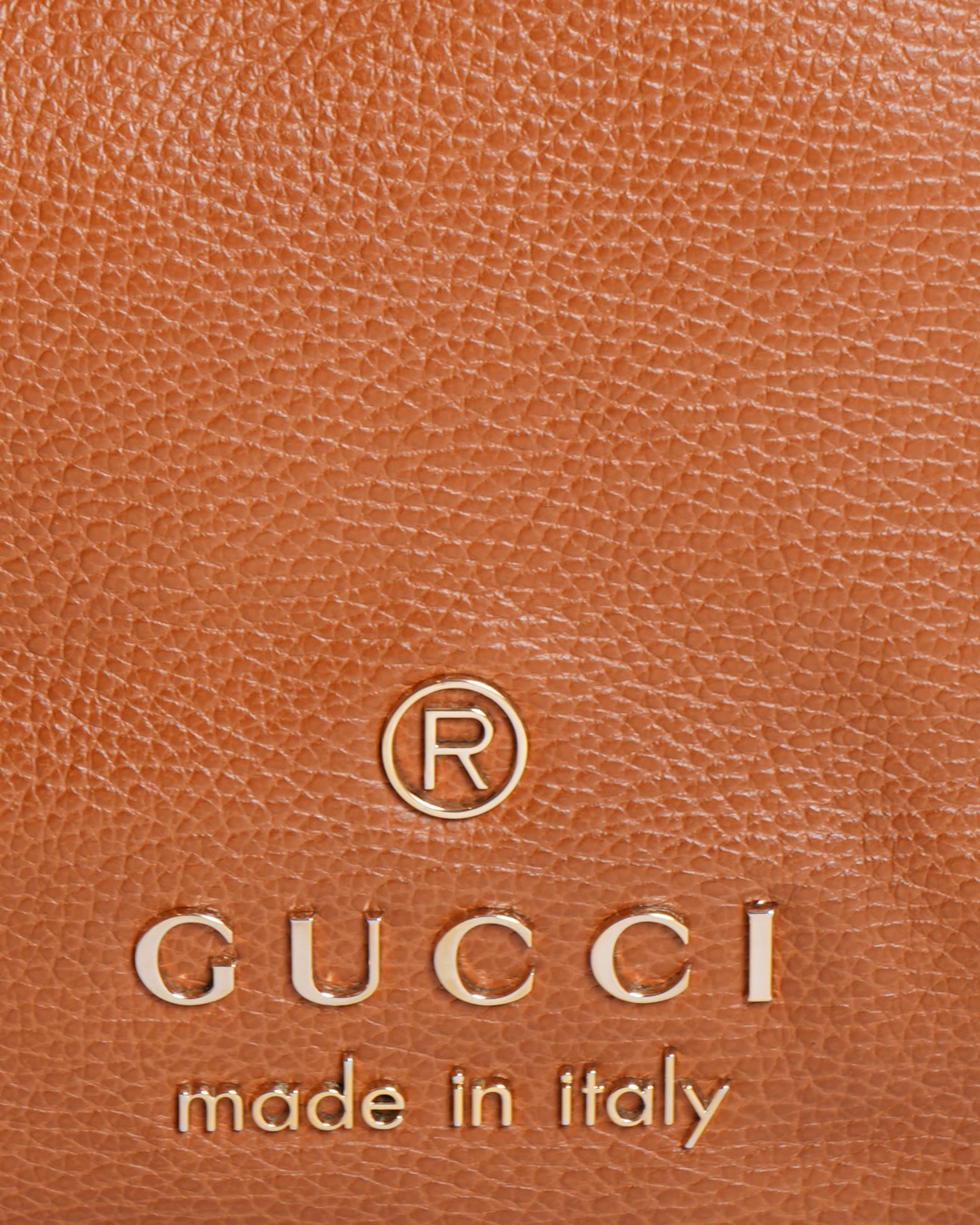 Gucci Leather Gifford Tote Bag in Camel