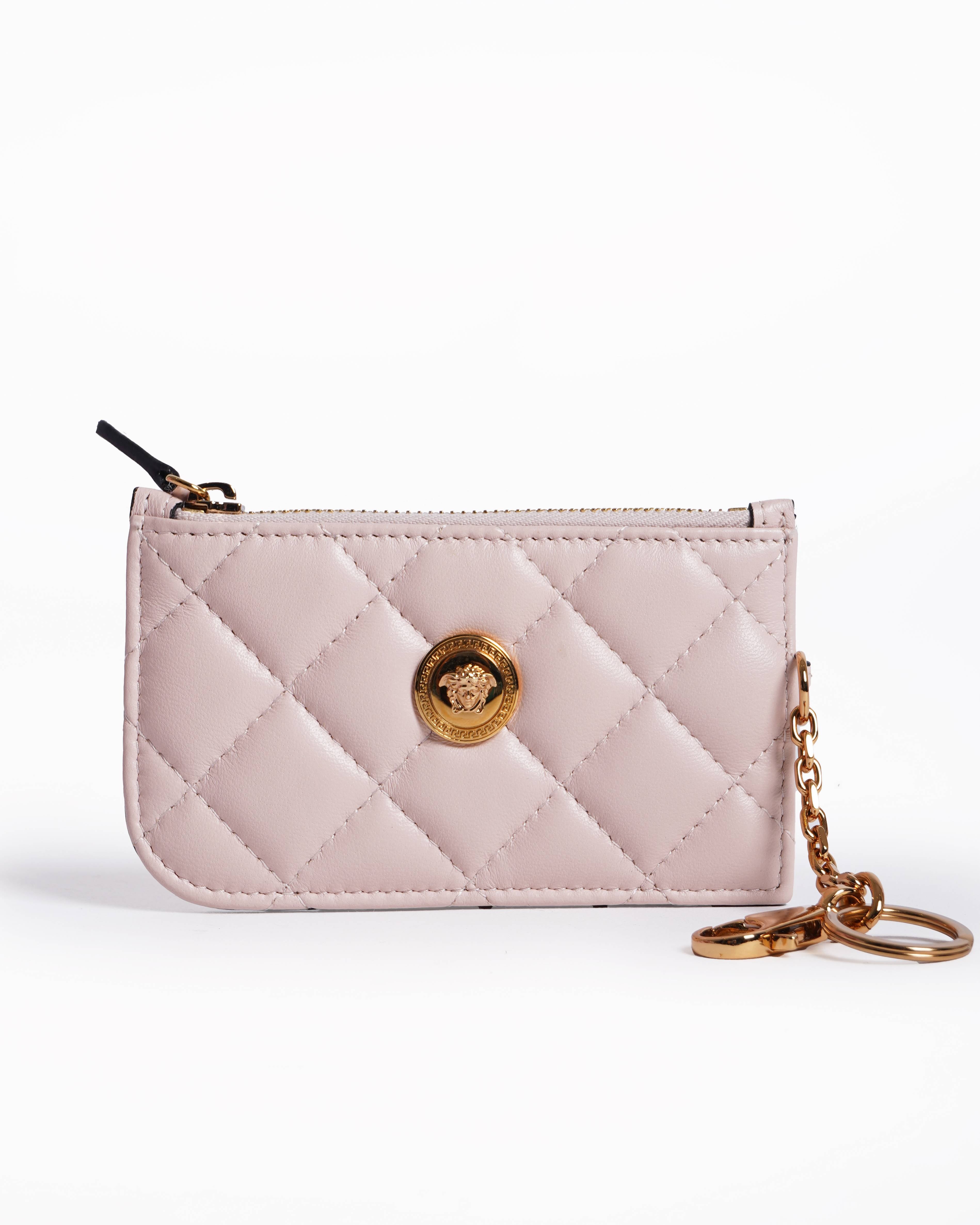 Versace medusa quilted lambskin card case