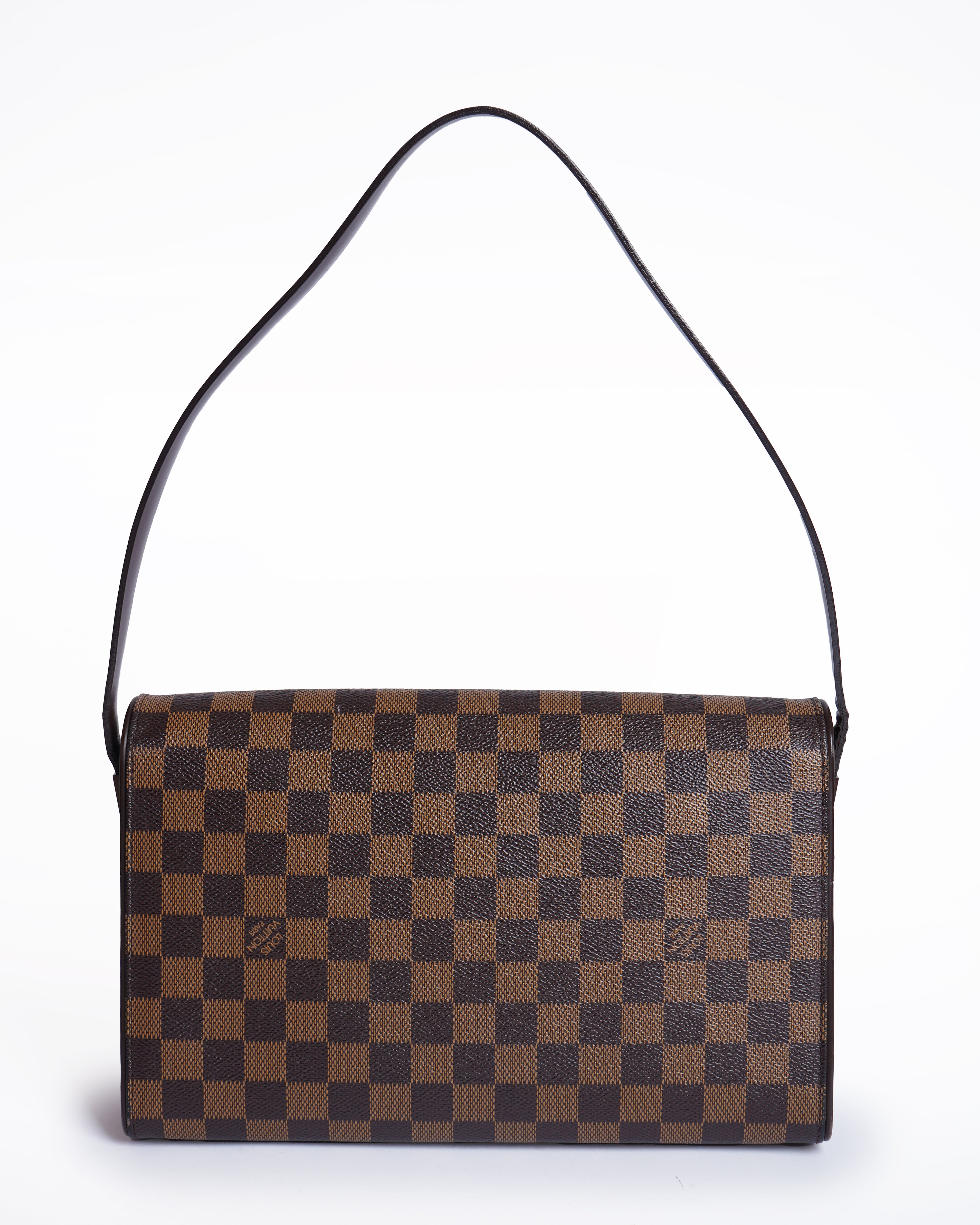 Louis vuitton tribeca long shoulder bag in damier ebene
