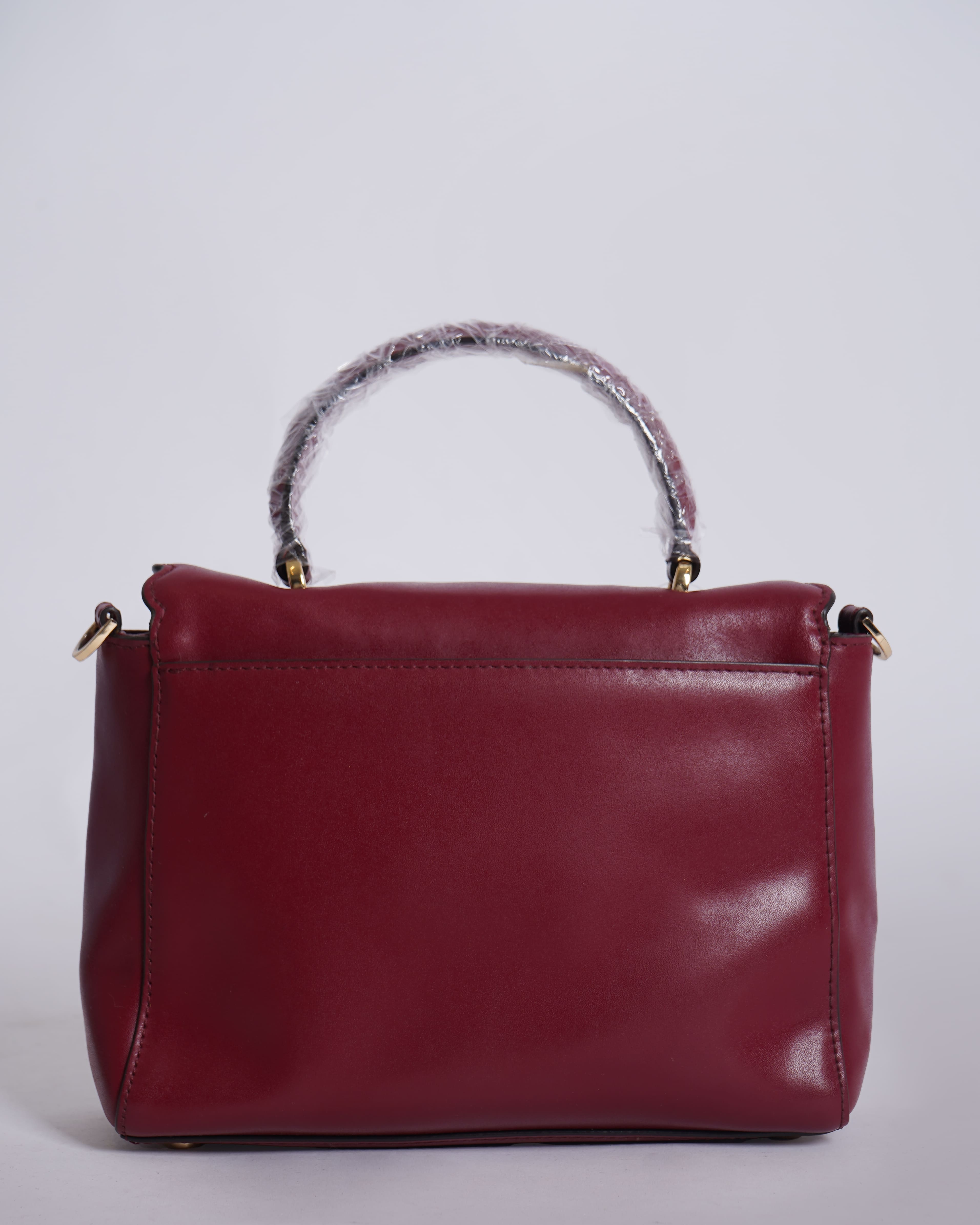 Michael Kors leather bag in maroon