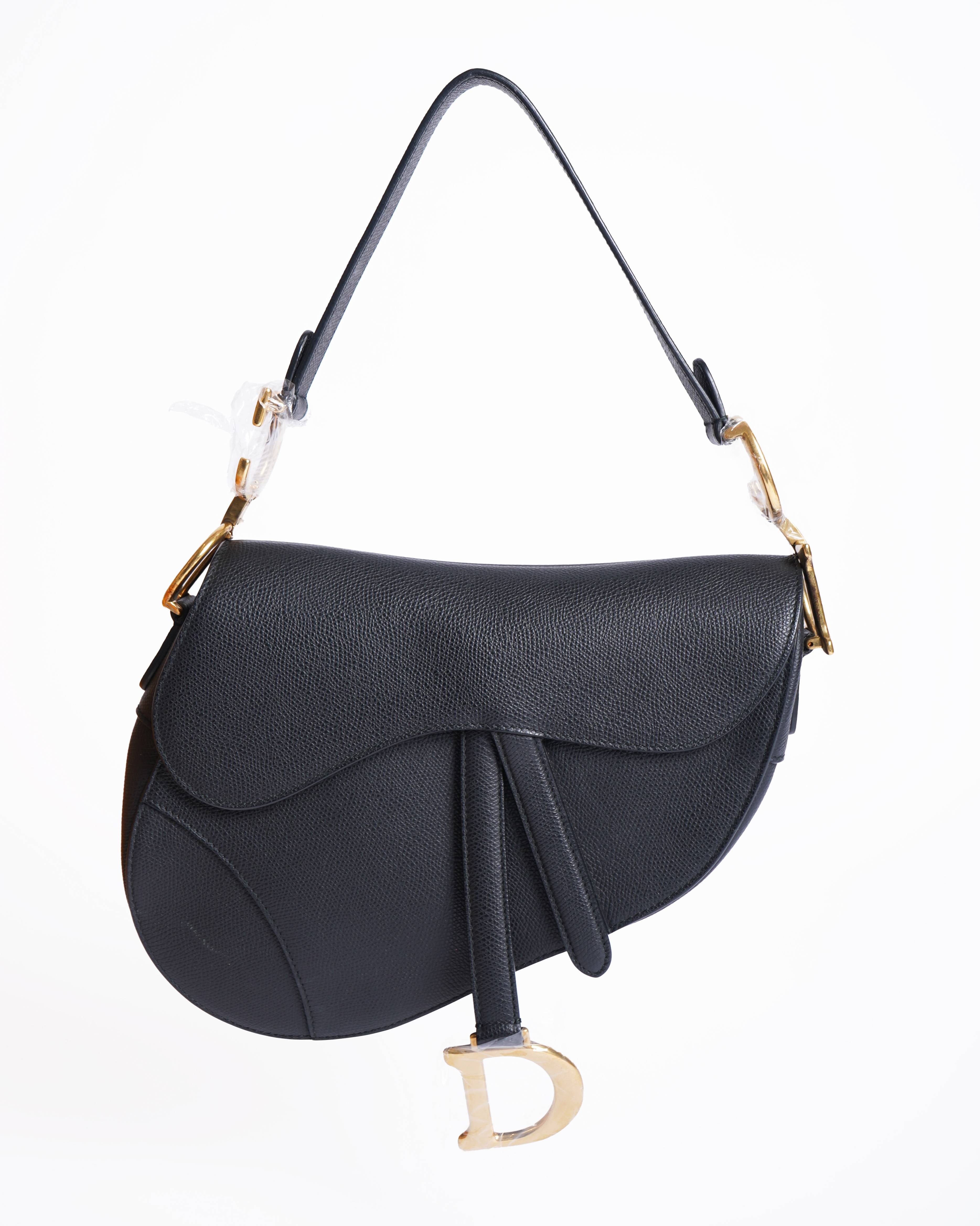 Christian Dior Saddle Bag In Black