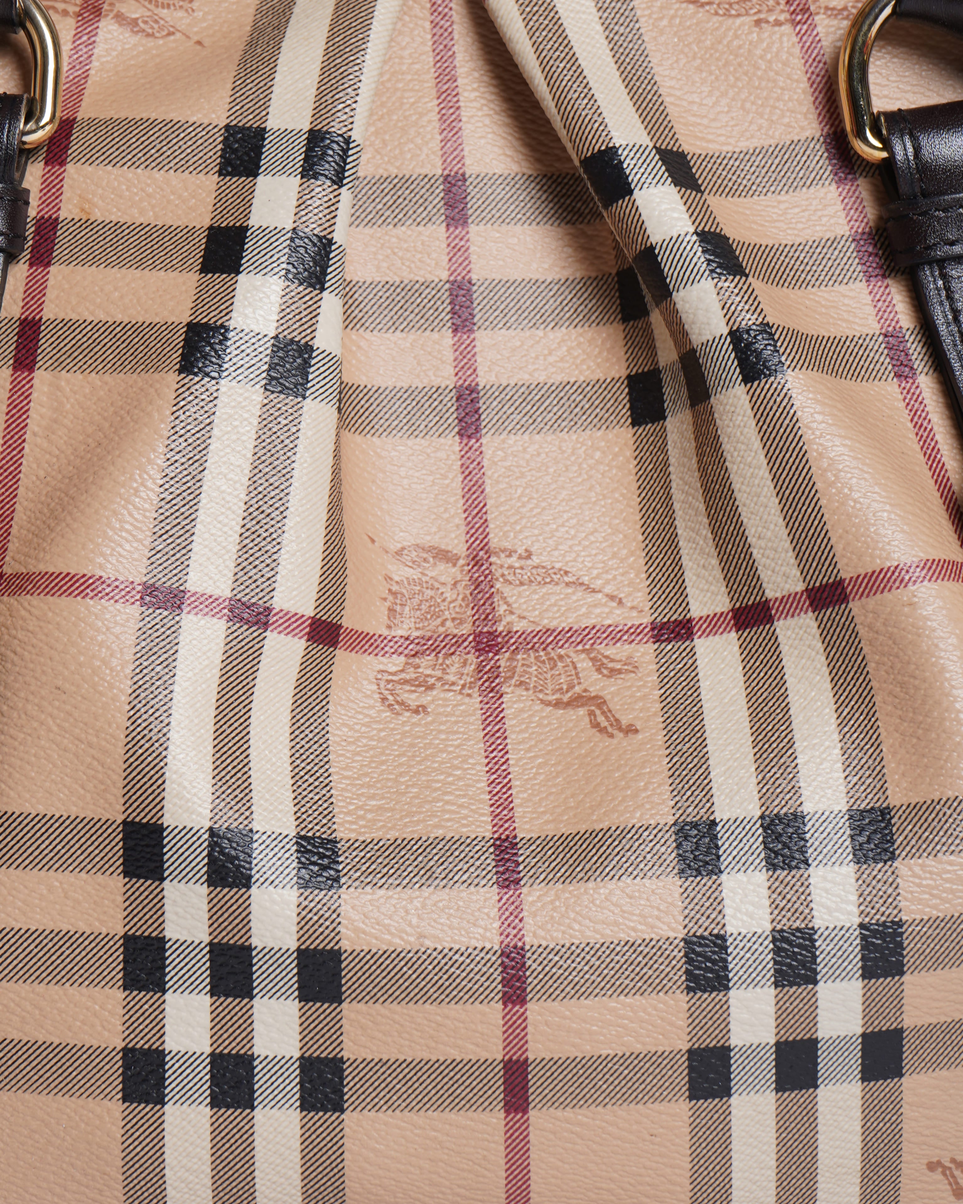 Burberry Beige Haymarket Check Coated Canvas  and Leather Northfield Tote