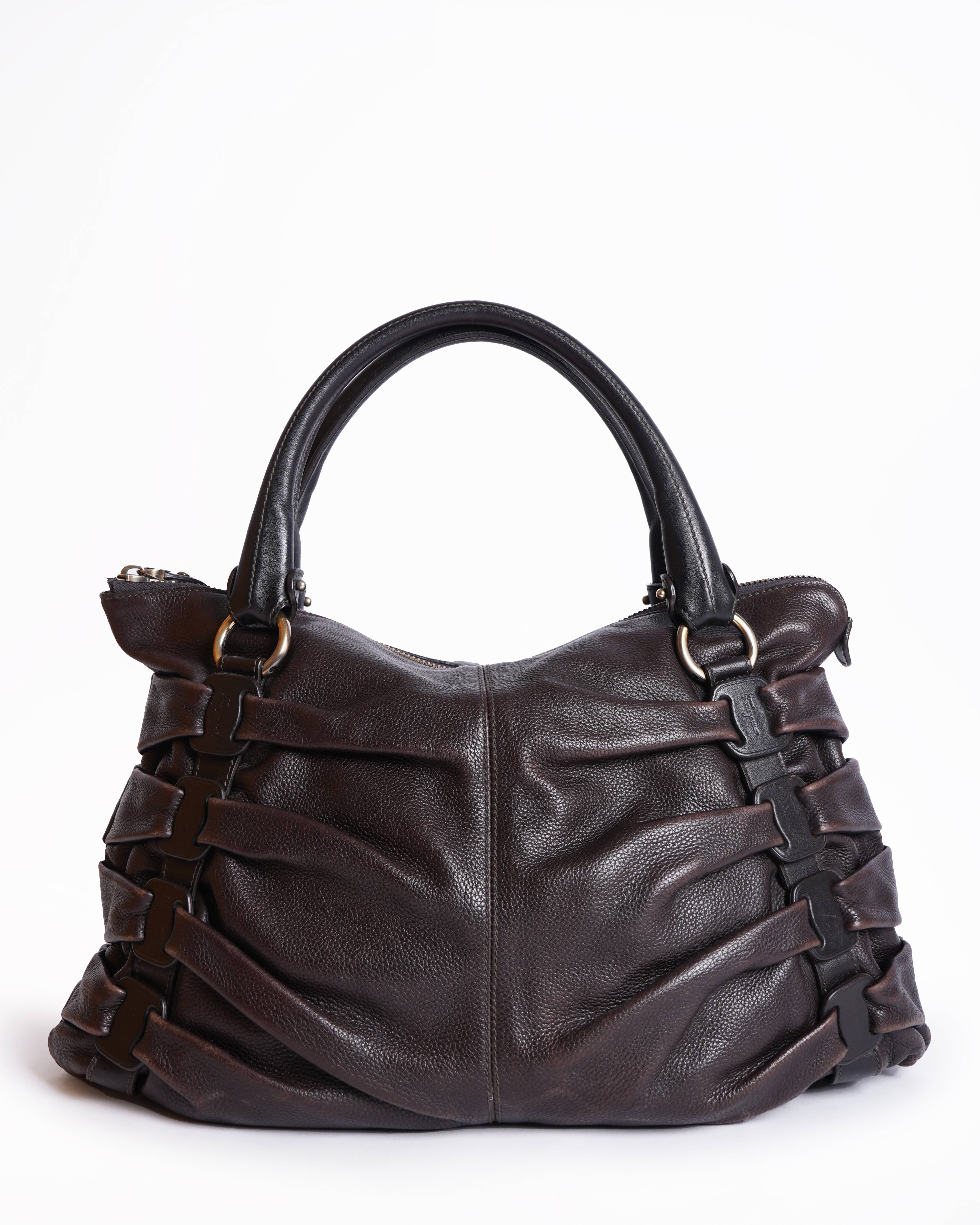 Salvatore Ferragamo Pleated Shoulder Bag