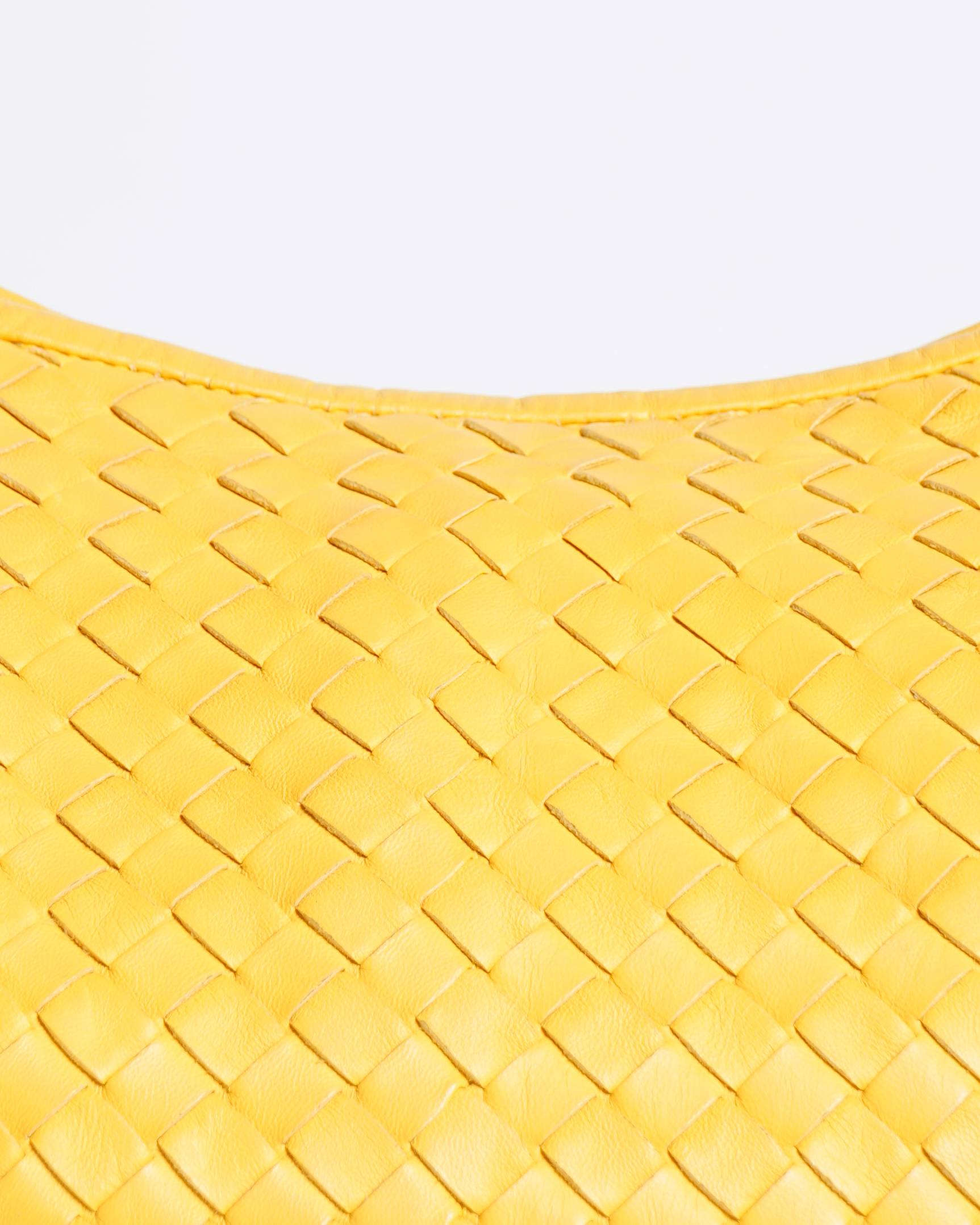 Bottega Veneta Intrecciato Hobo Bag In Fuchsia Yellow