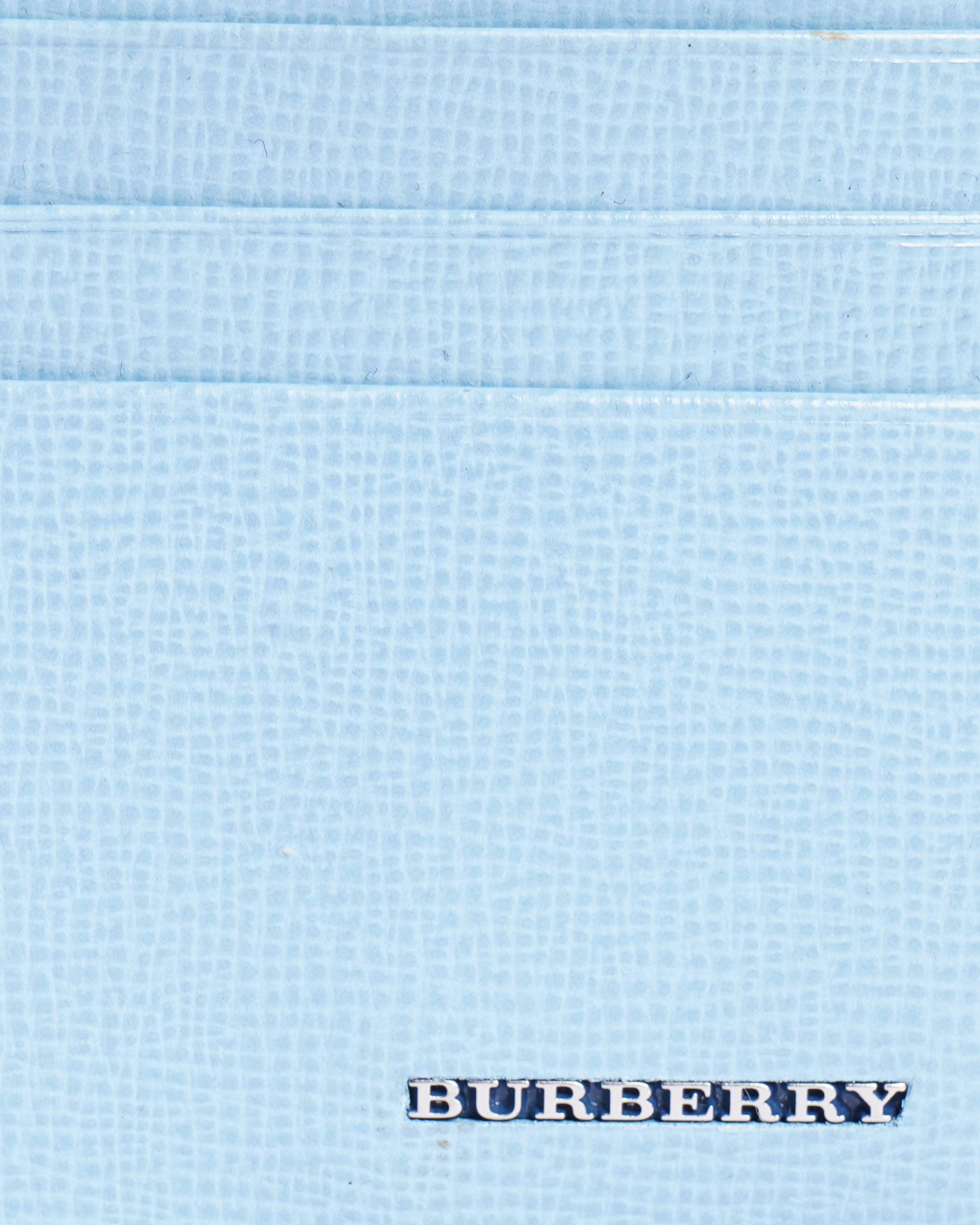 New Burberry ip card case in powder blue
