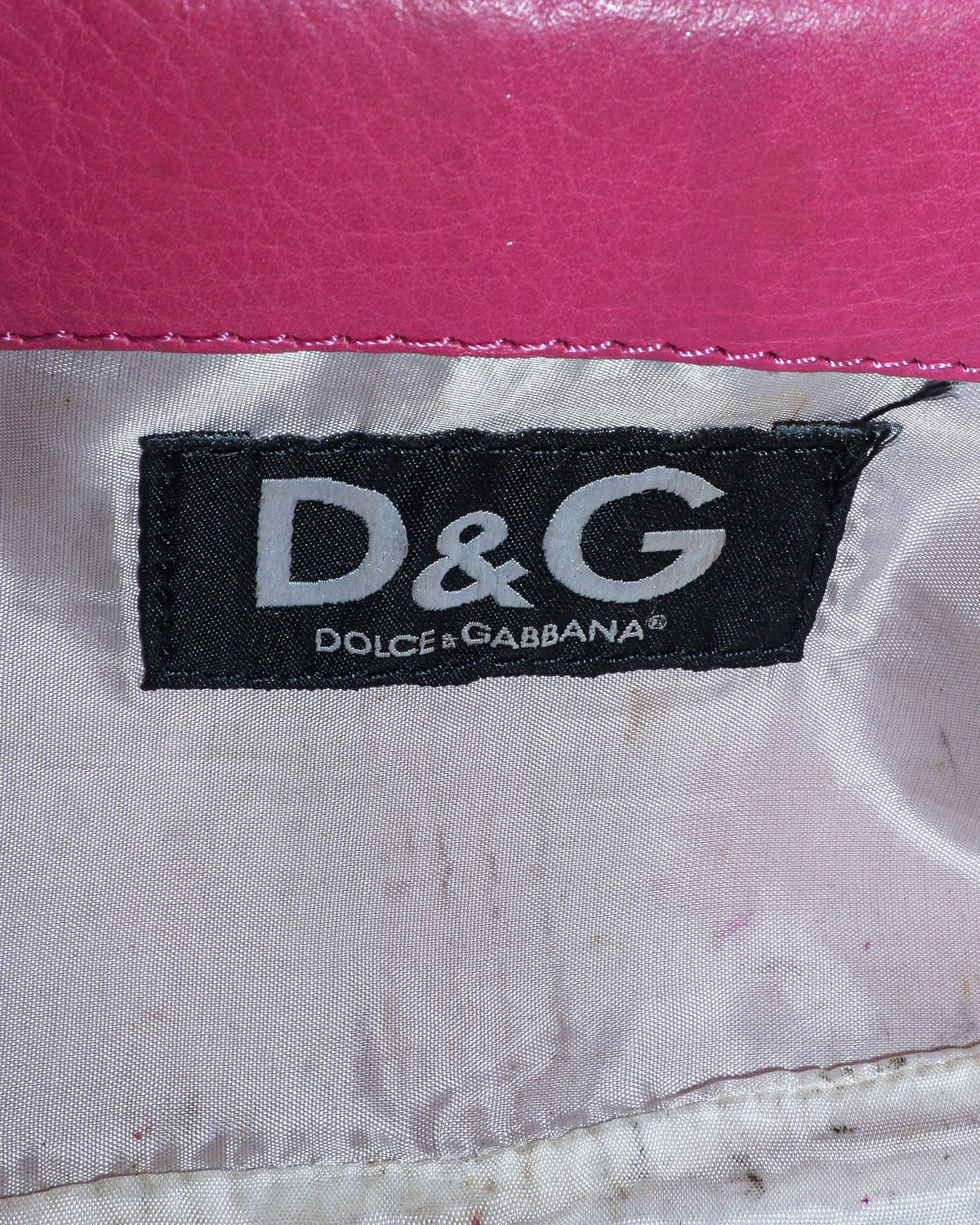 Dolce & Gabbana Pink Leather DG Logo Frame Clutch Bag