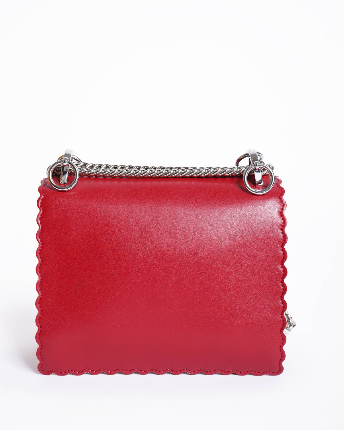 Fendi vitello liberty scalloped studded kan bag