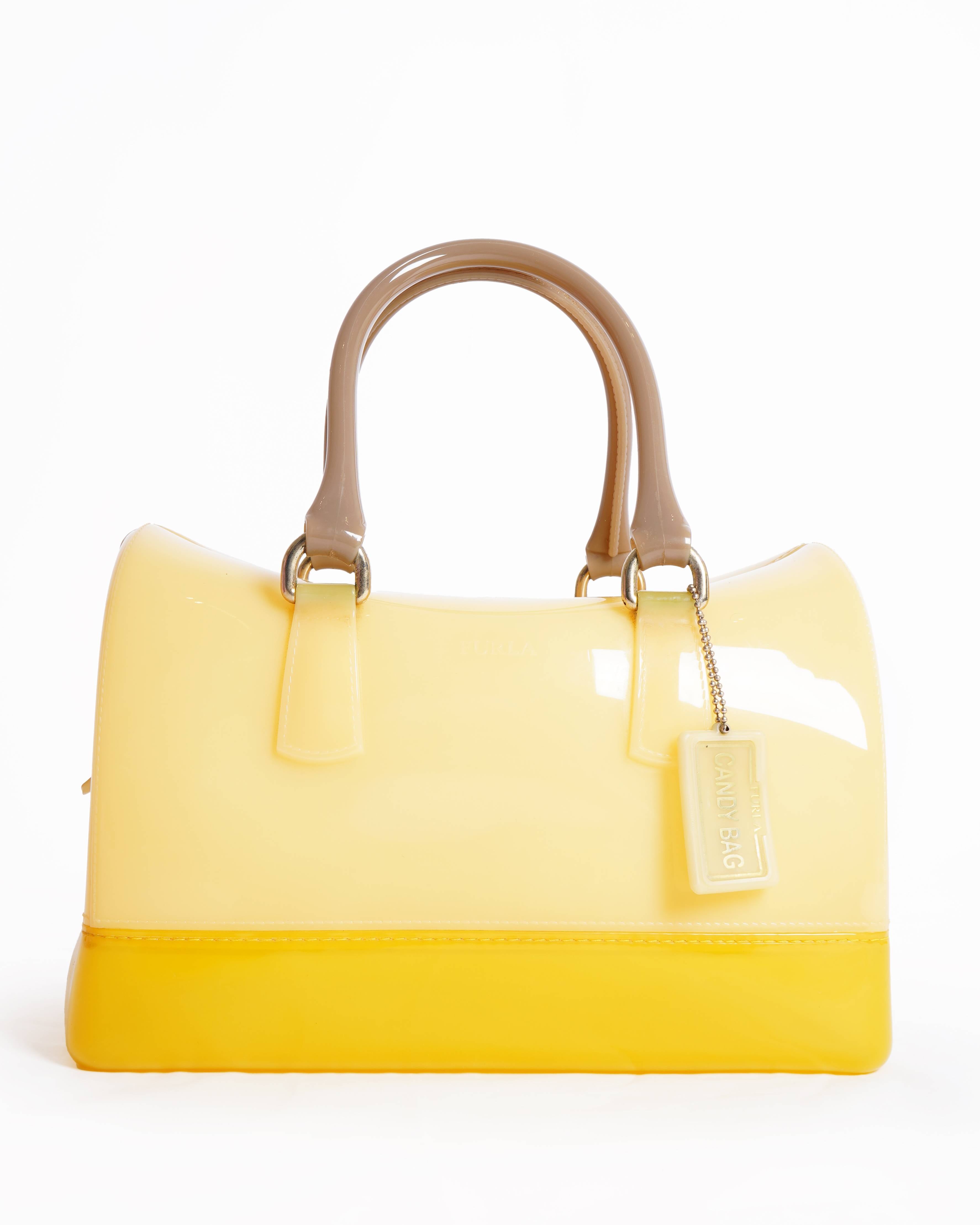 Furla Top Handle Candy Bag In Yellow