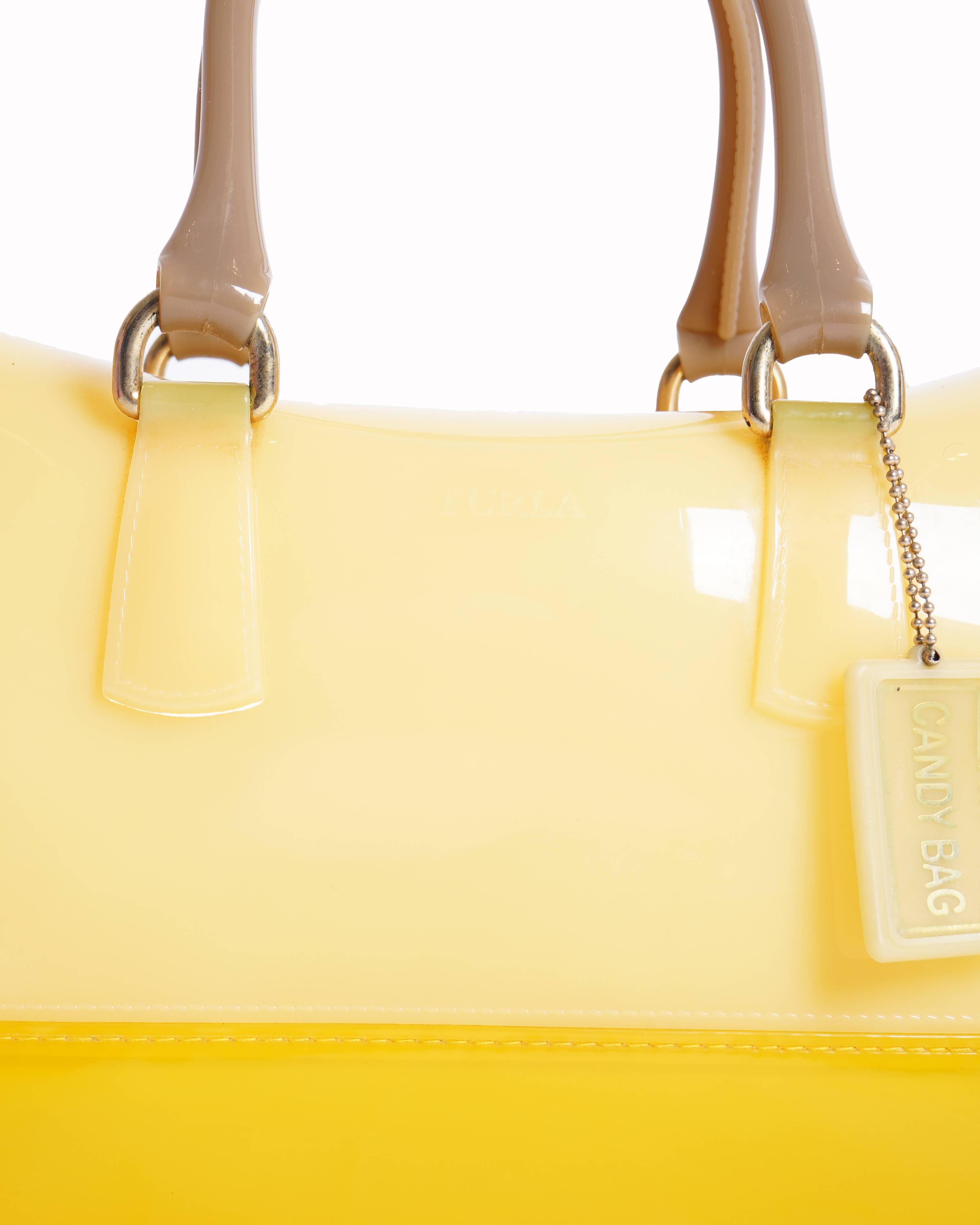 Furla Top Handle Candy Bag In Yellow