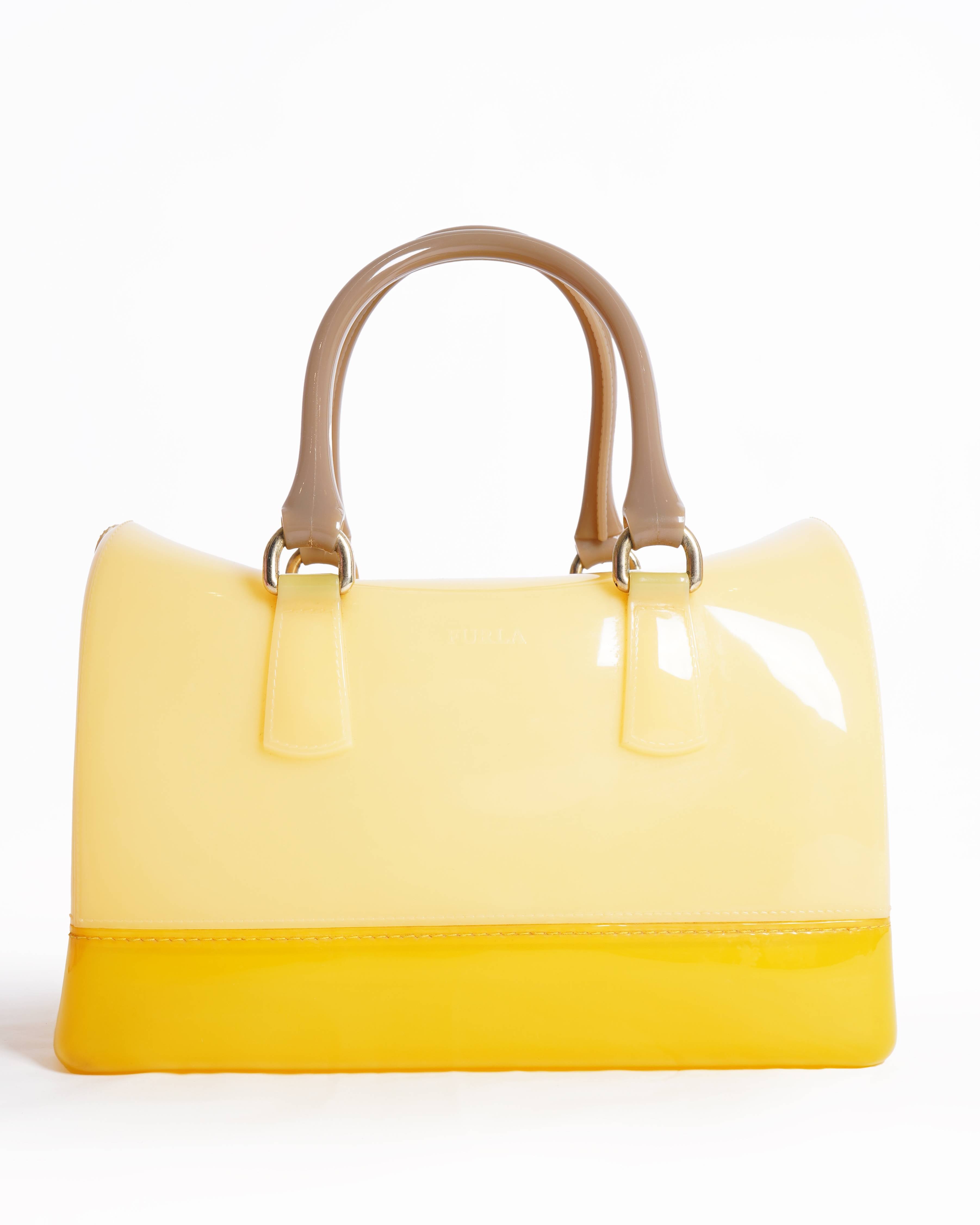 Furla Top Handle Candy Bag In Yellow