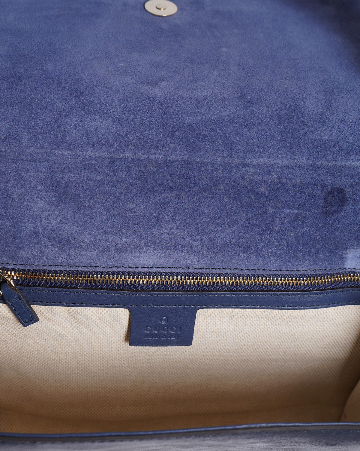 Gucci Black Soho Clutch In Blue
