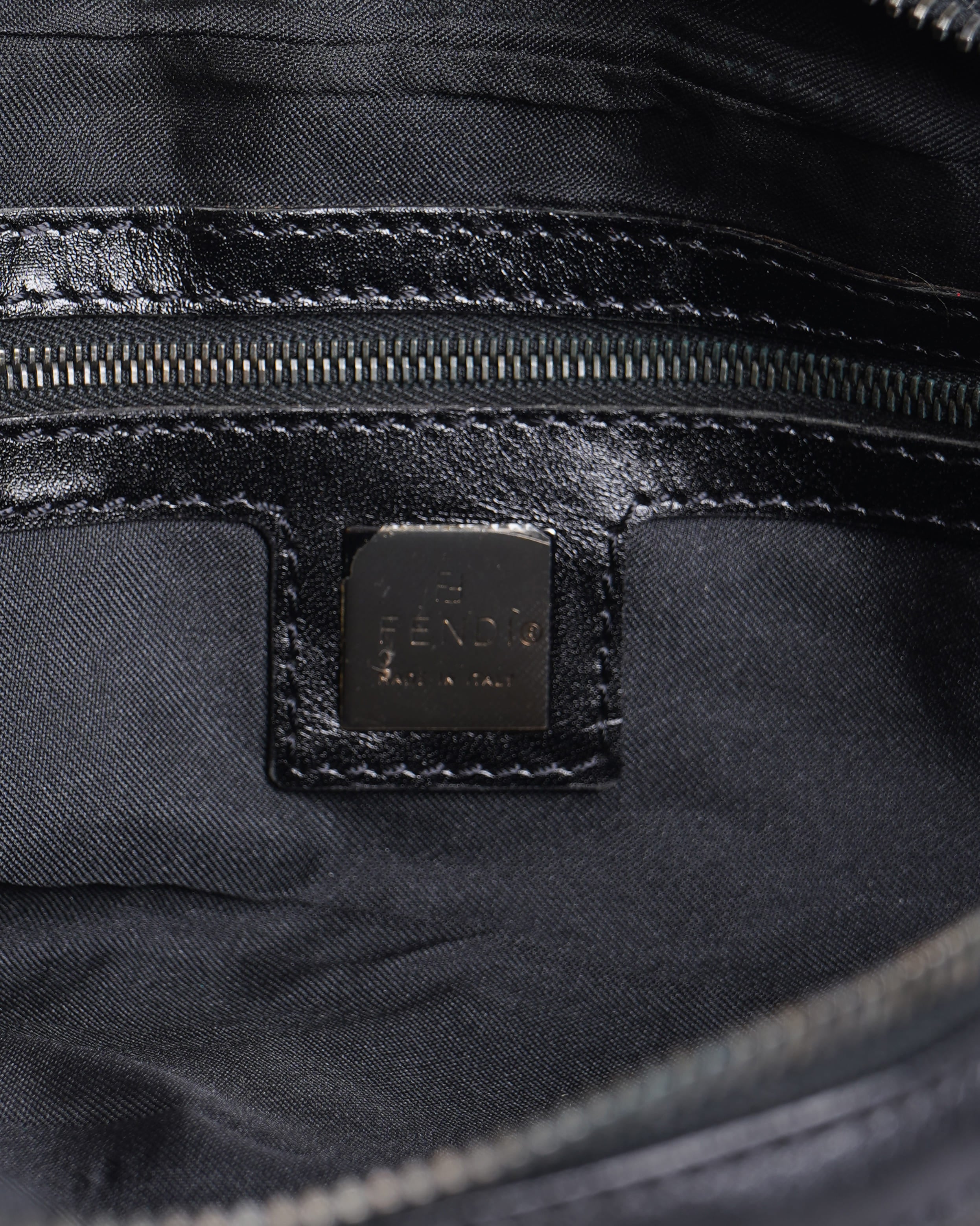 Fendi Monogram Canvas Barrel Shoulder Bag