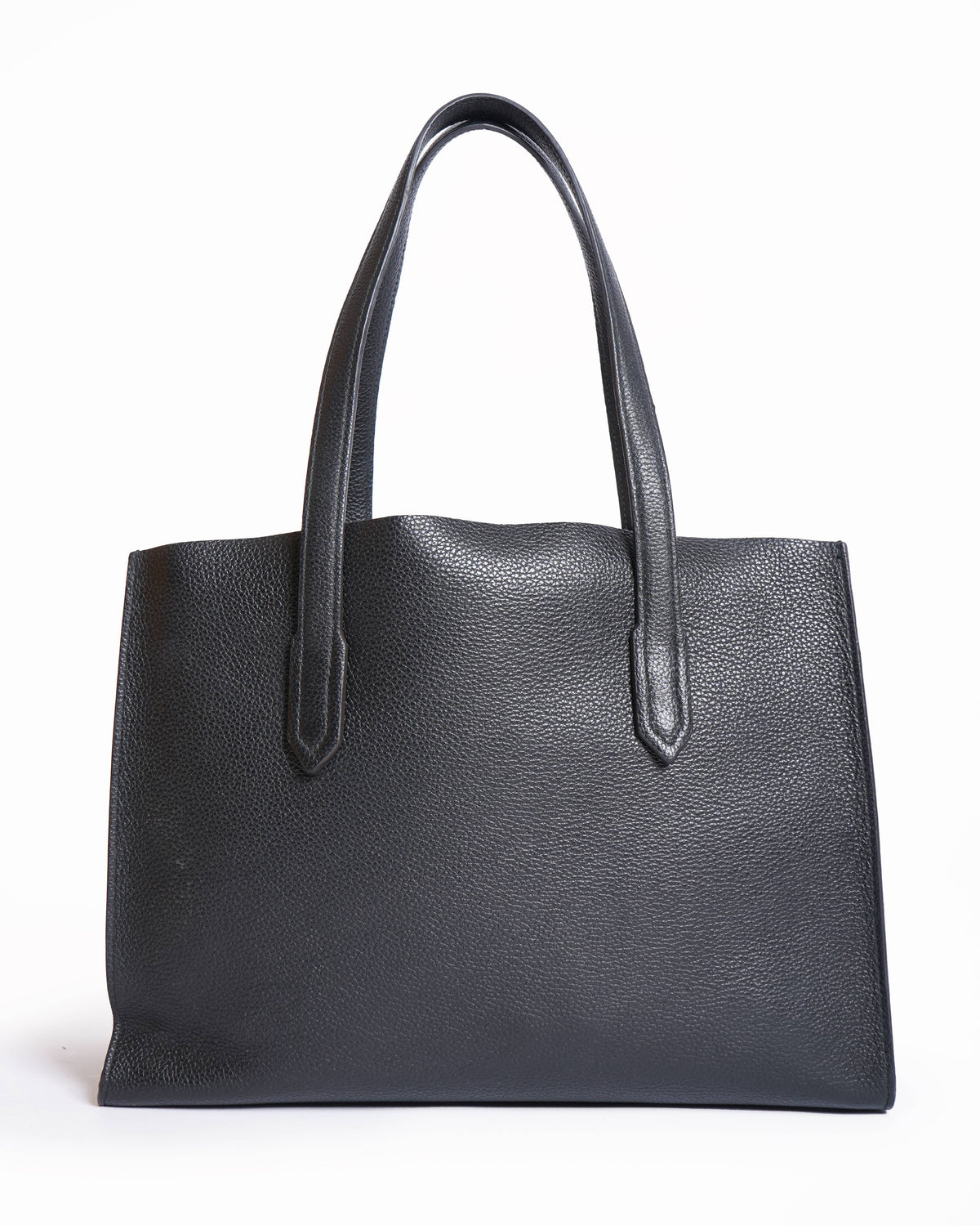 Furla black leather tote bag