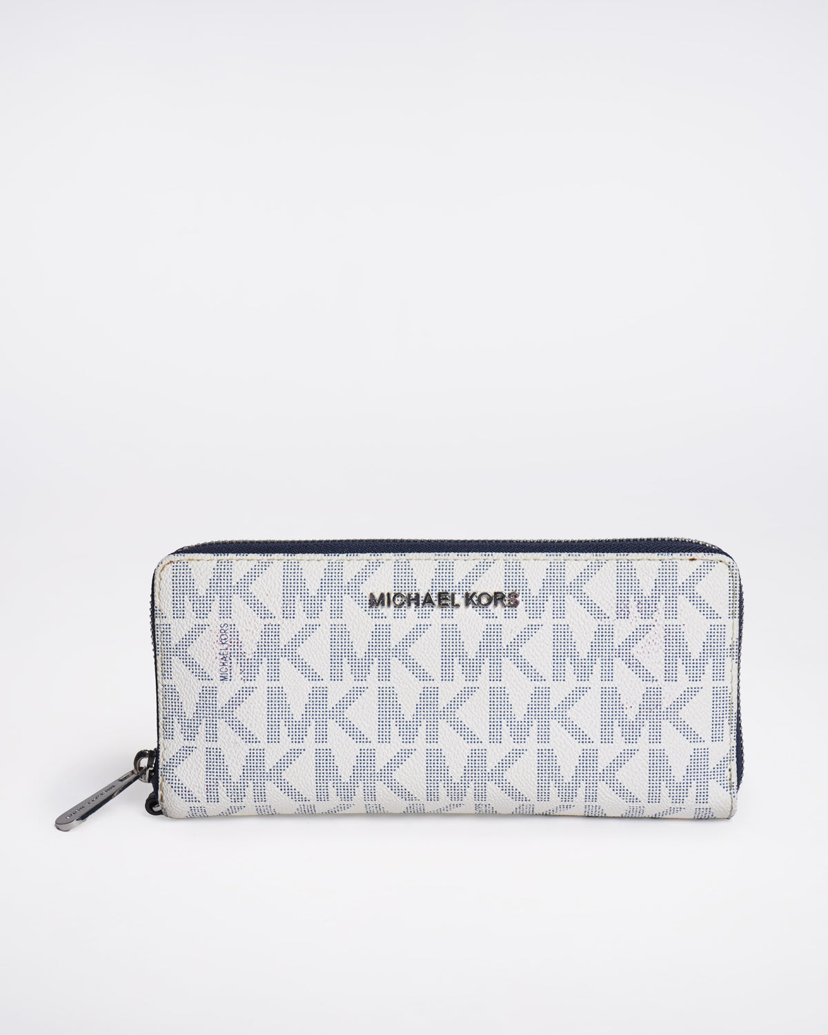 Michael Kors jet set logo white wallet