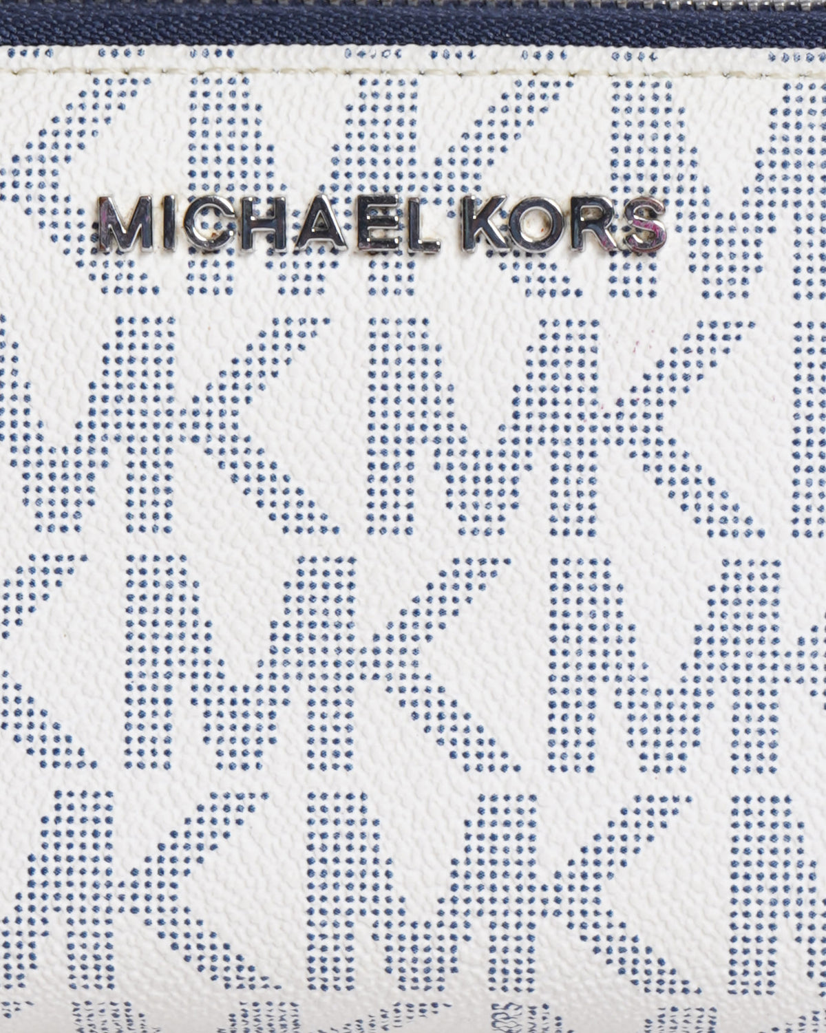 Michael Kors jet set logo white wallet