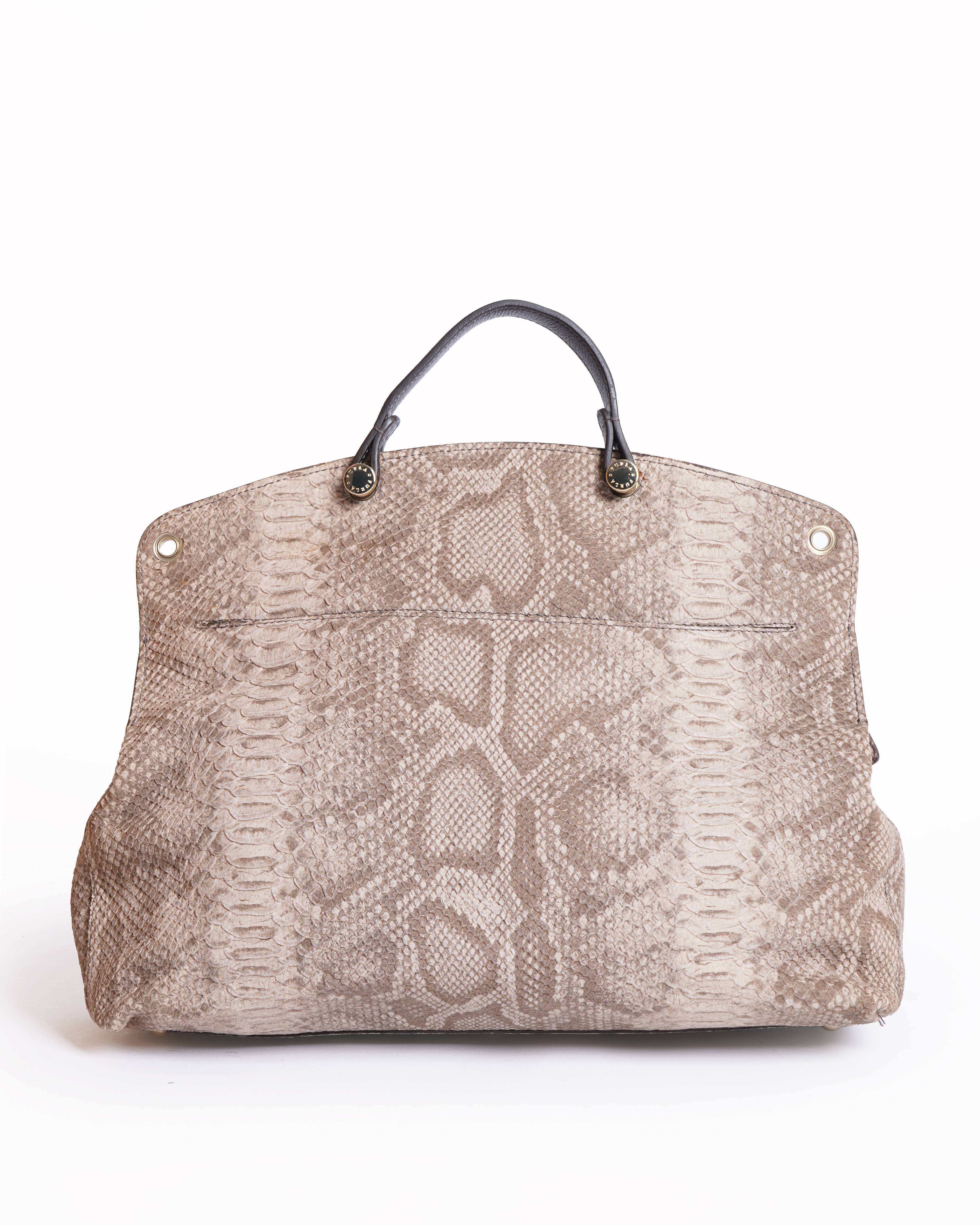 Furla 
Snake Embossed Leather Shoulder Bag