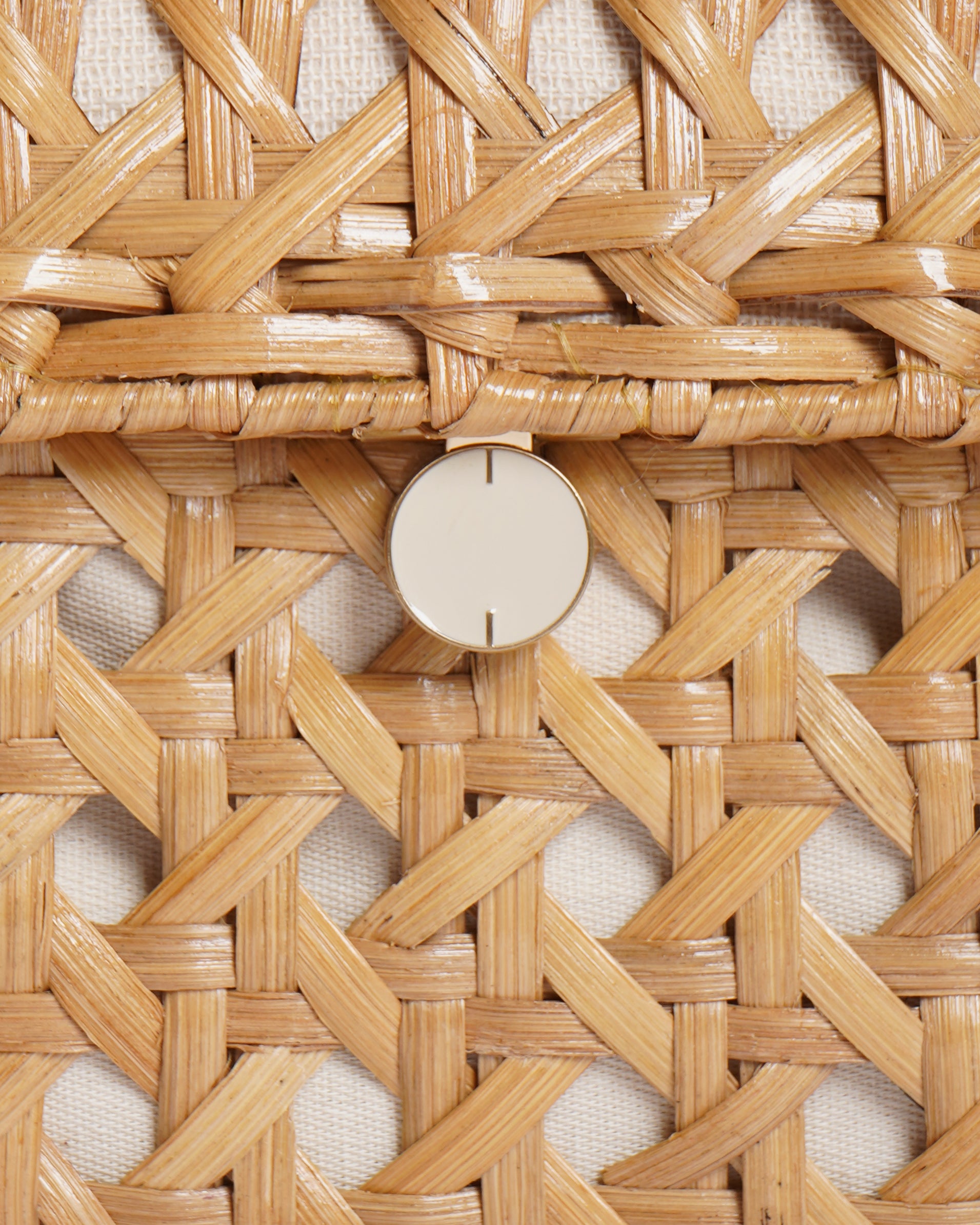 Cult Gaia Sybil Flap Over Rattan Woven Handbag