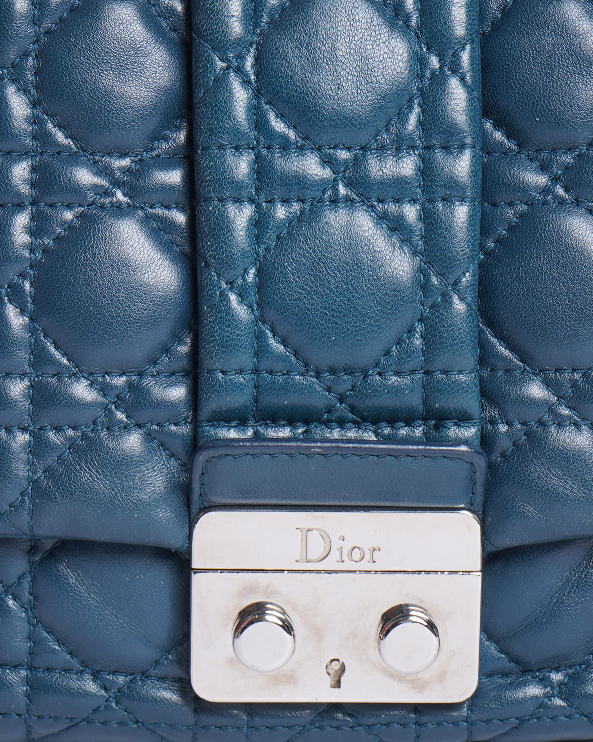Christian Dior lambskin cannage new lock flap shoulder bag