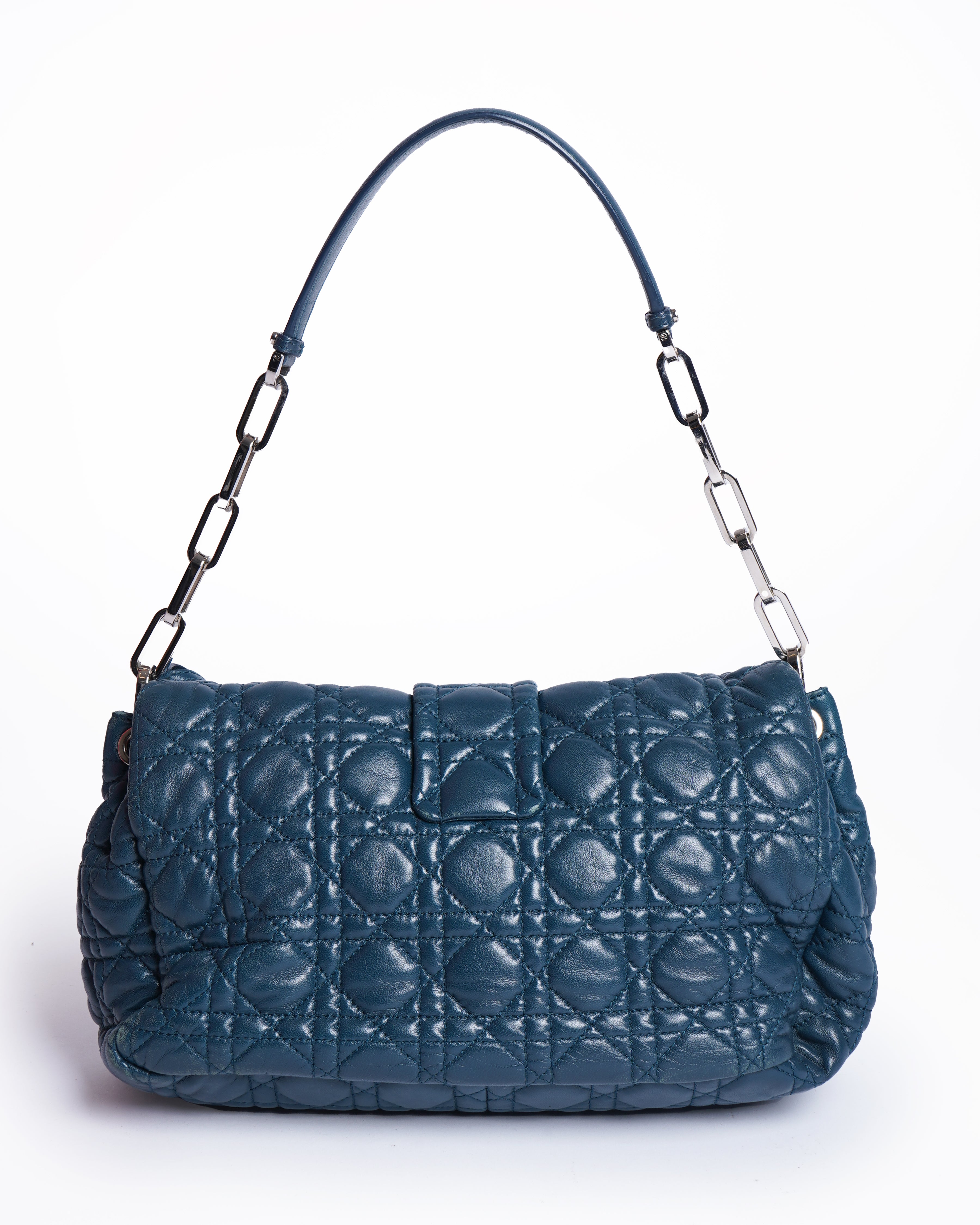 Christian Dior lambskin cannage new lock flap shoulder bag