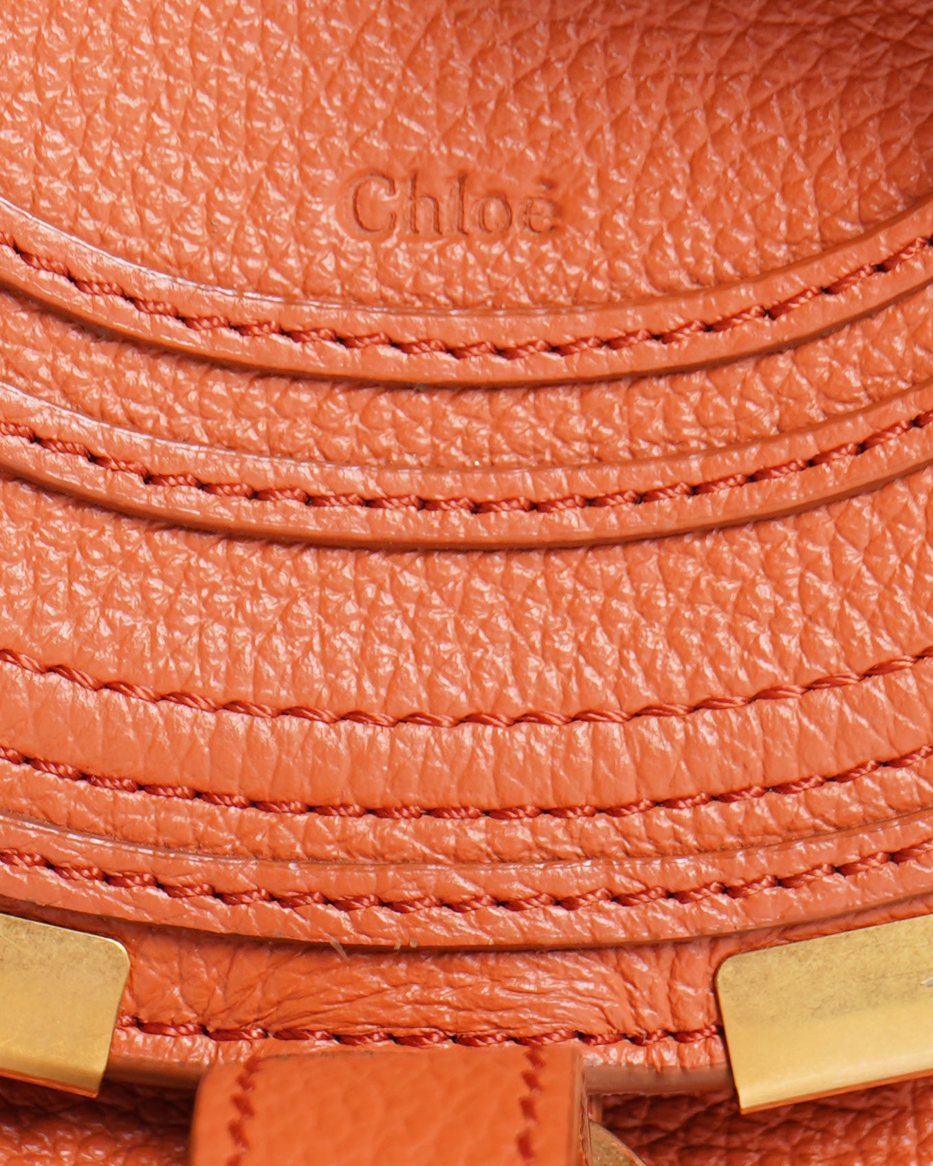 New Chloe Marcie saddle bag grained leather